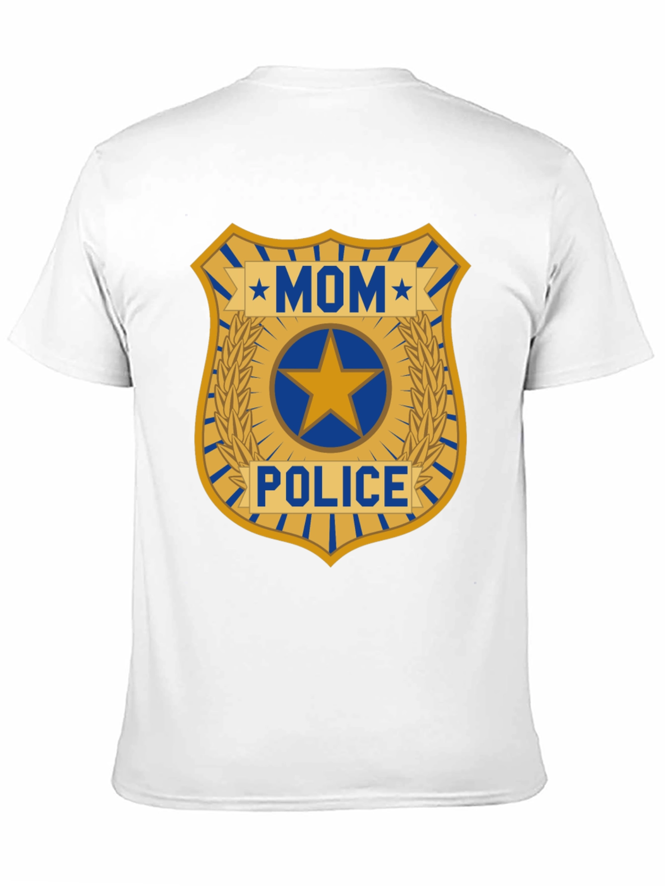 Mom Police Badge Graphic T-Shirt - Novelty Tee