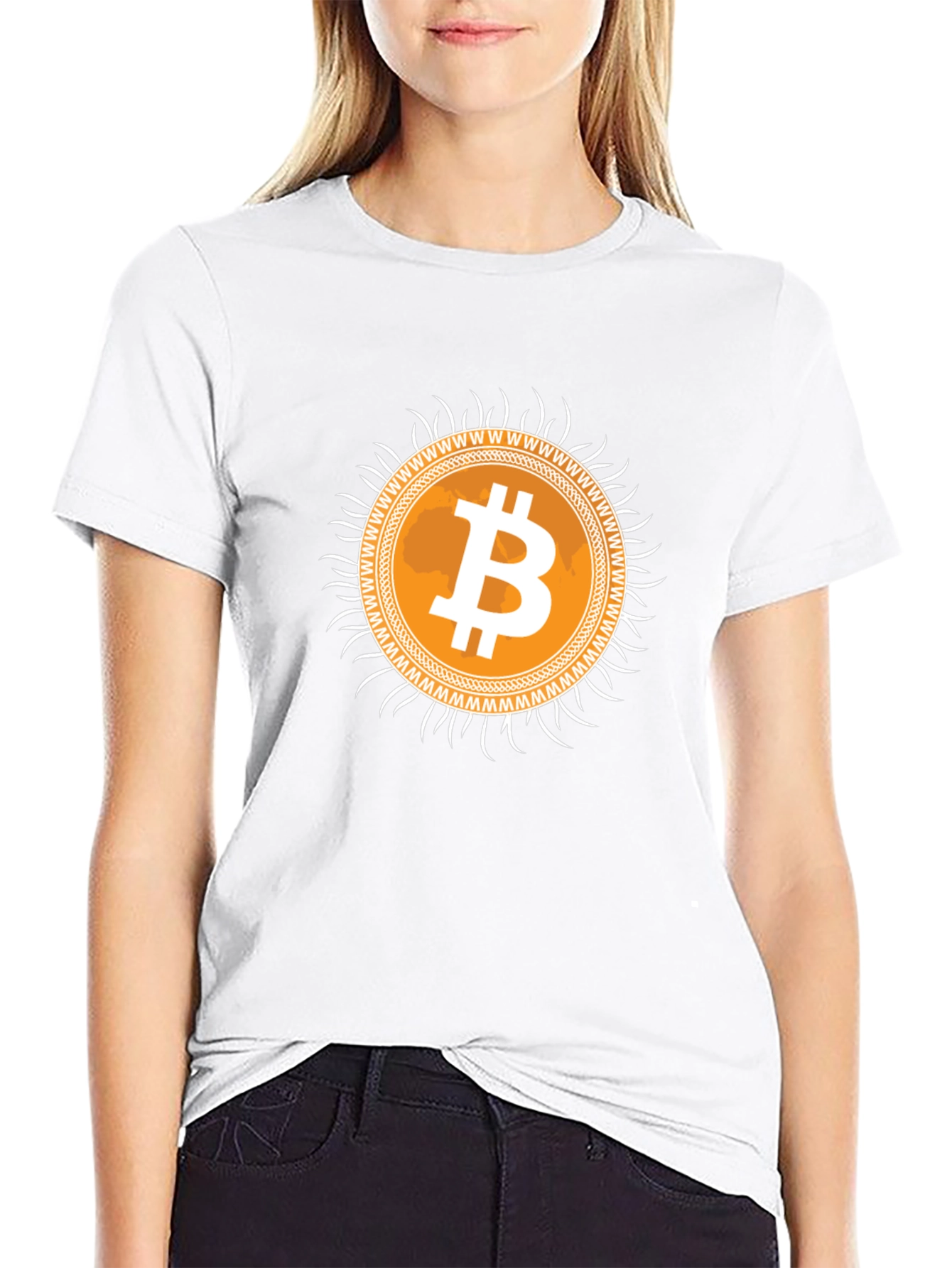 Bitcoin Sunburst Graphic Tee - Crypto Currency T-Shirt