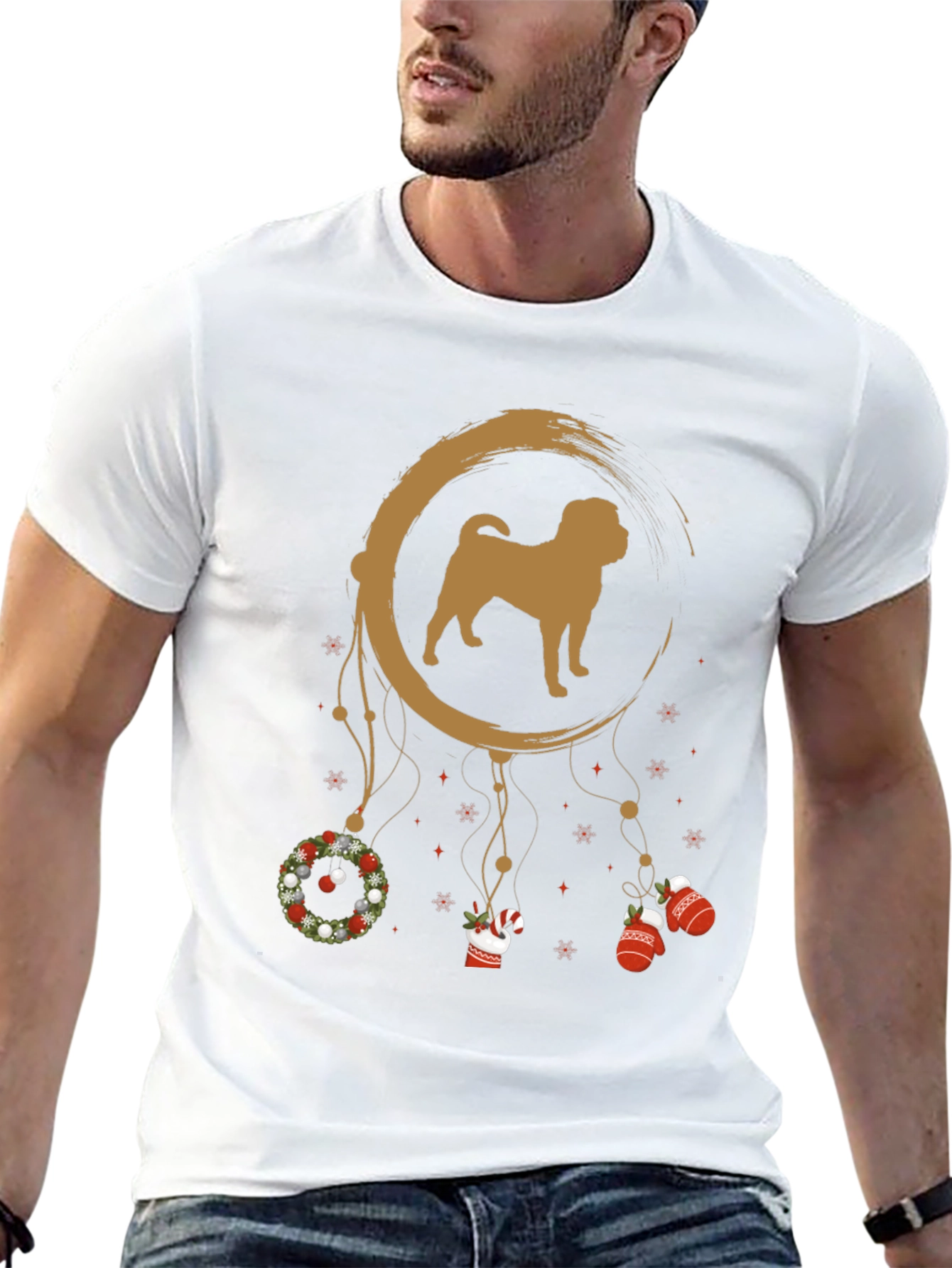 Christmas Dog Dreamcatcher T-Shirt