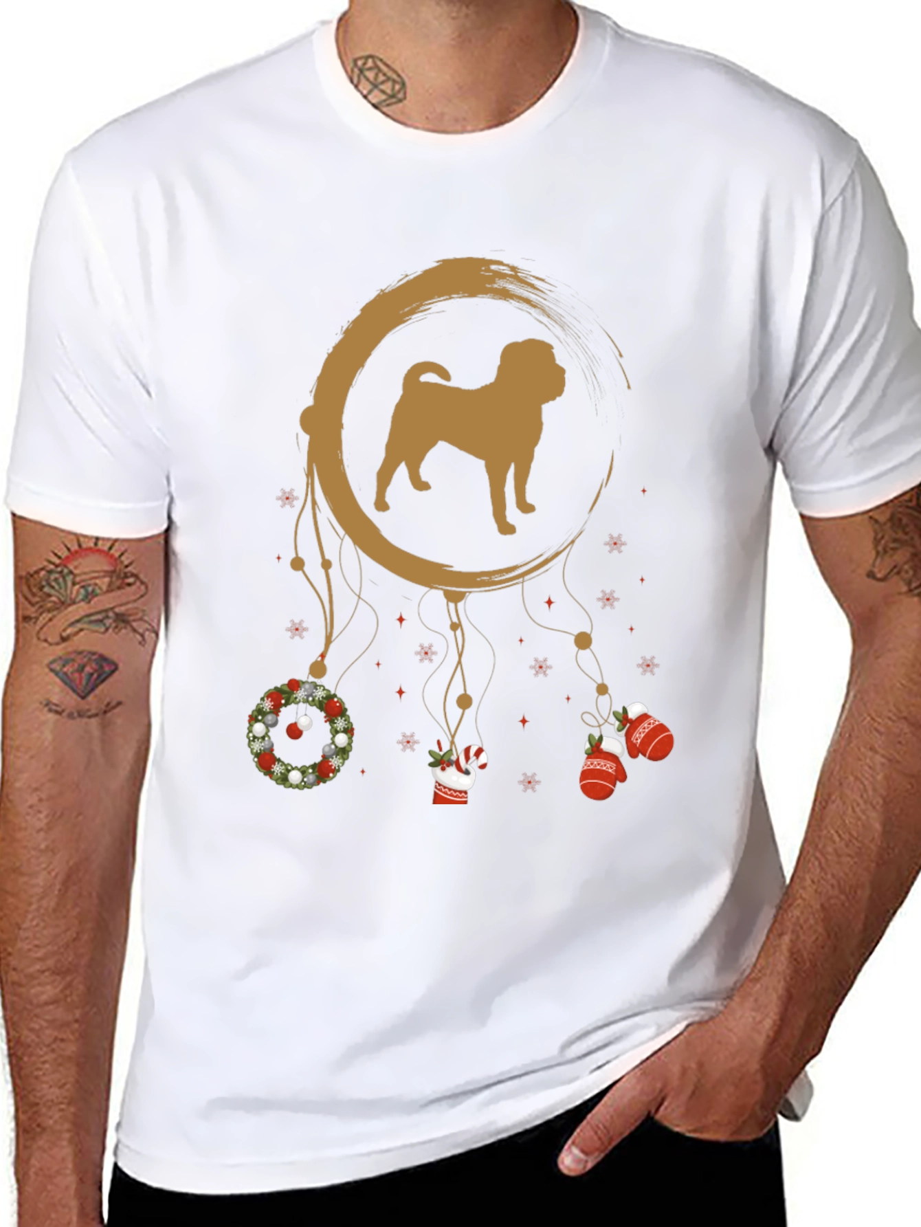 Christmas Dog Dreamcatcher T-Shirt
