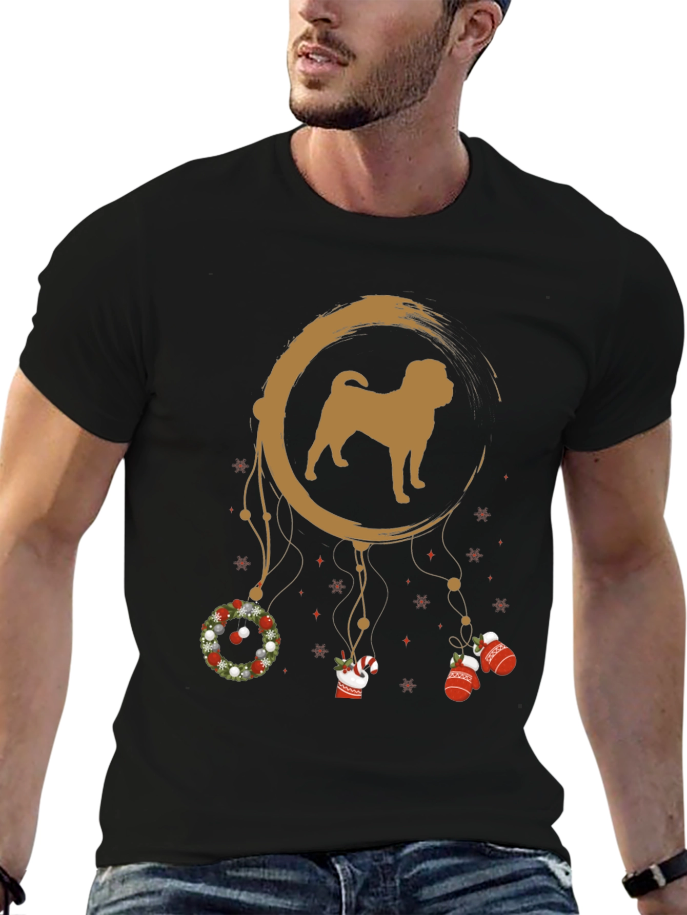 Christmas Dog Dreamcatcher T-Shirt