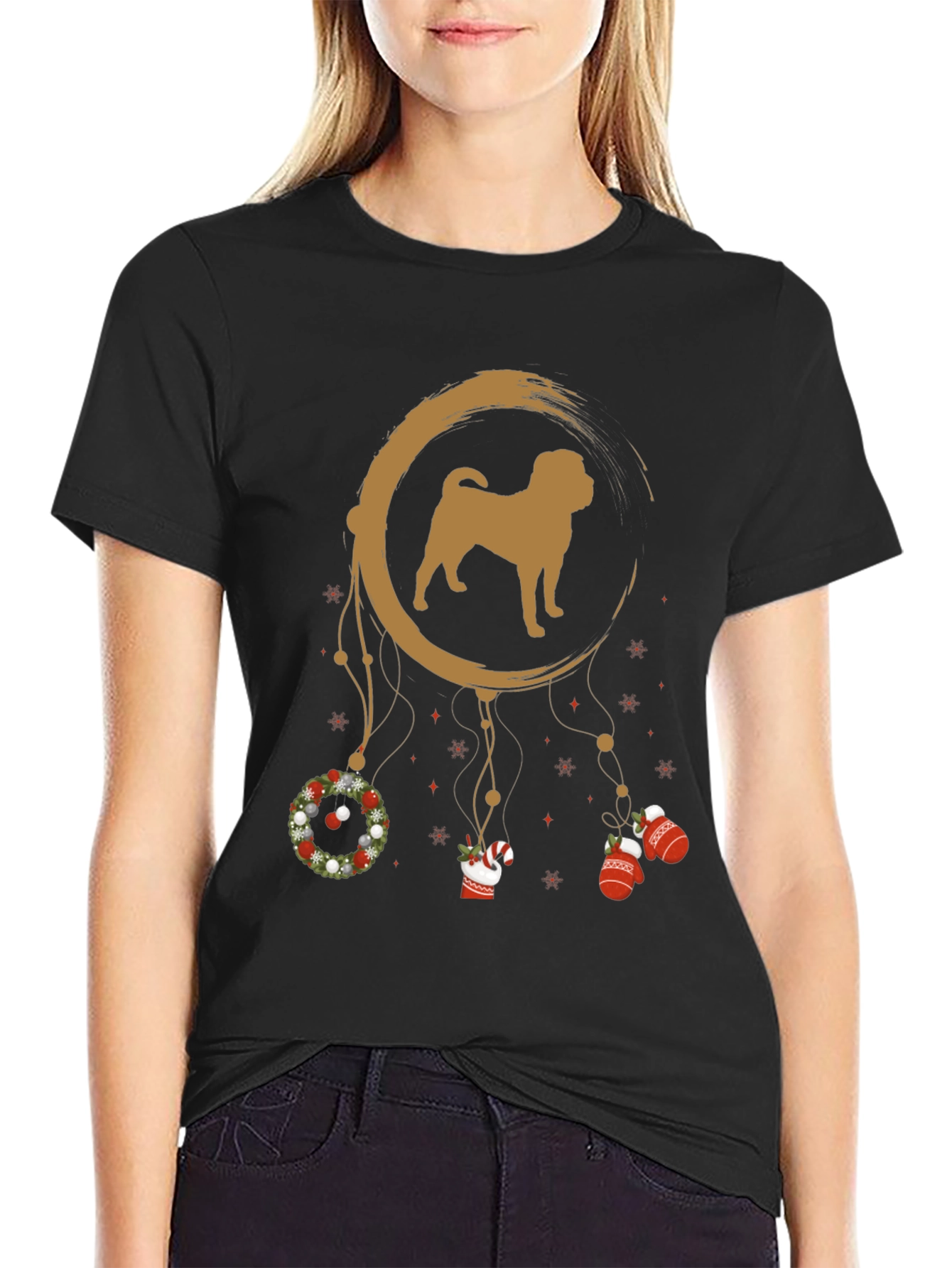 Christmas Dog Dreamcatcher T-Shirt