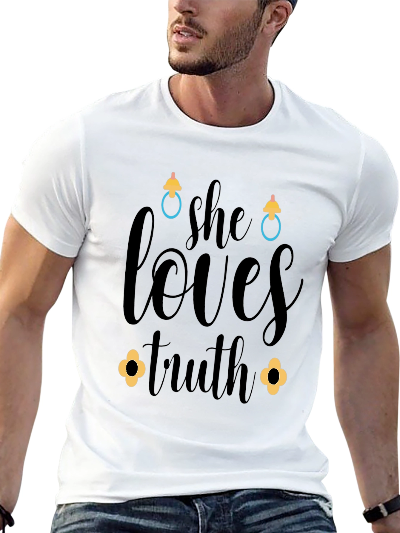She Loves Truth Black Graphic Tee
