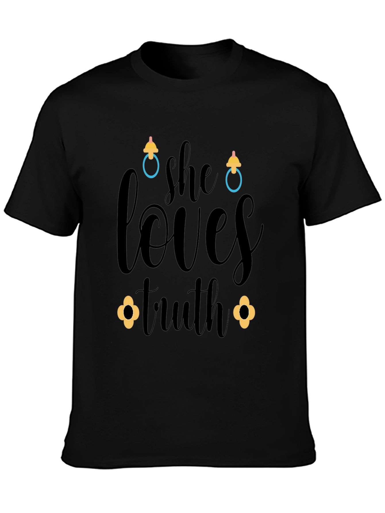 She Loves Truth Black Graphic Tee