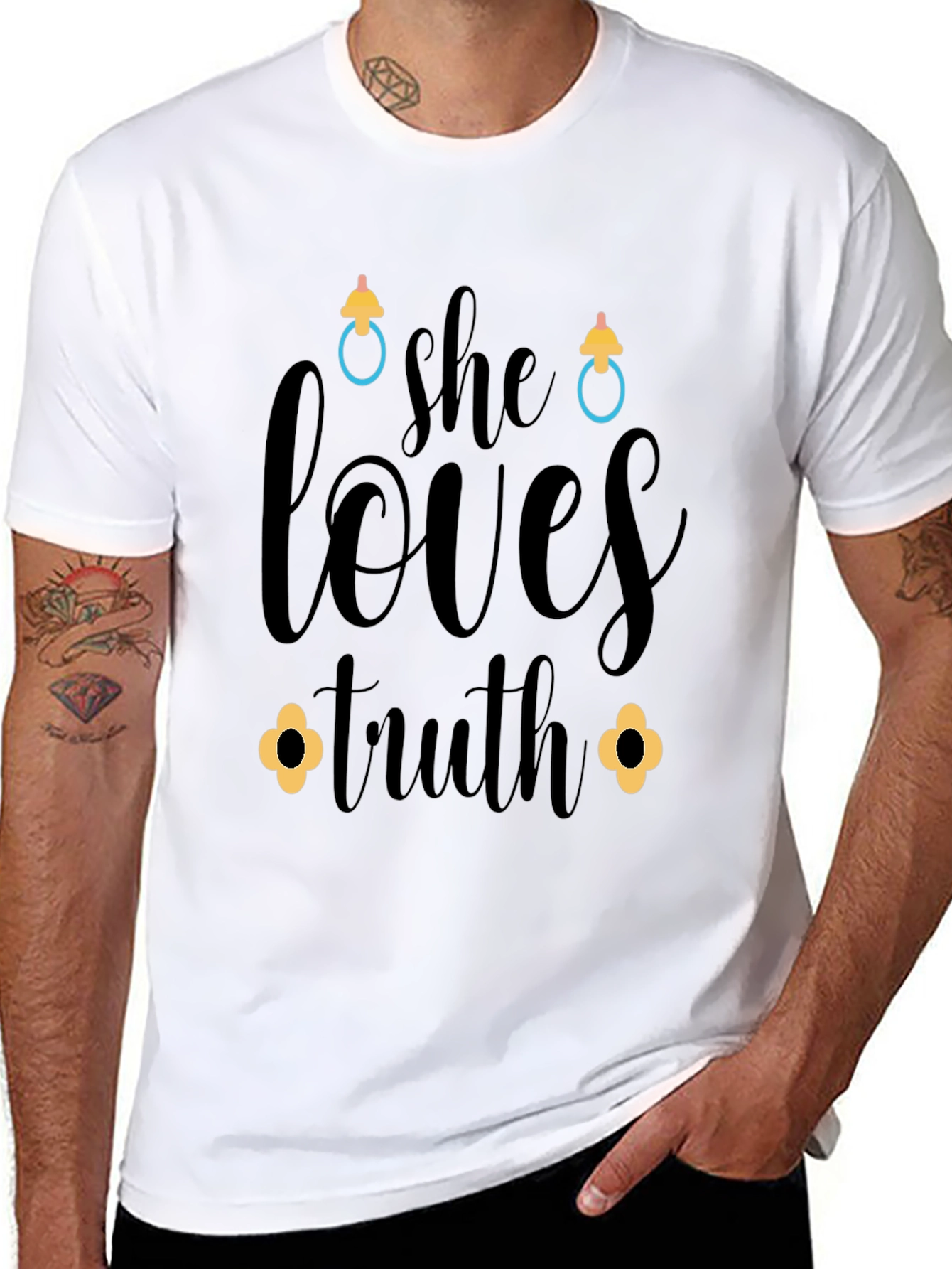 She Loves Truth Black Graphic Tee