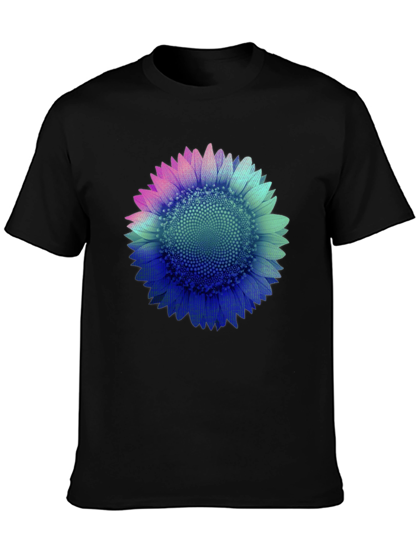 Sunflower Graphic Print Black Tee