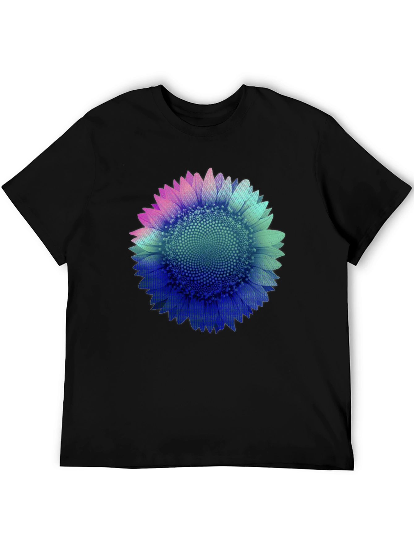 Sunflower Graphic Print Black Tee