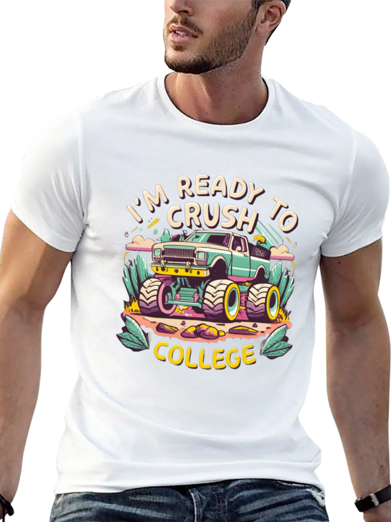 Ready to Crush College Monster Truck T-Shirt