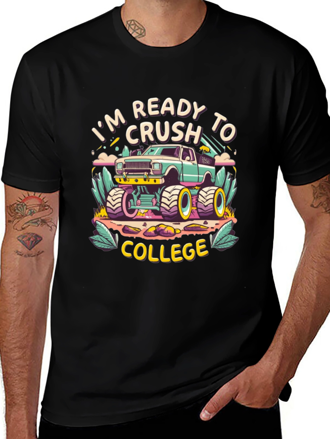 Ready to Crush College Monster Truck T-Shirt