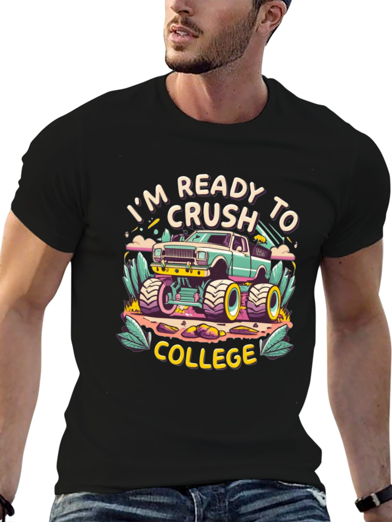 Ready to Crush College Monster Truck T-Shirt