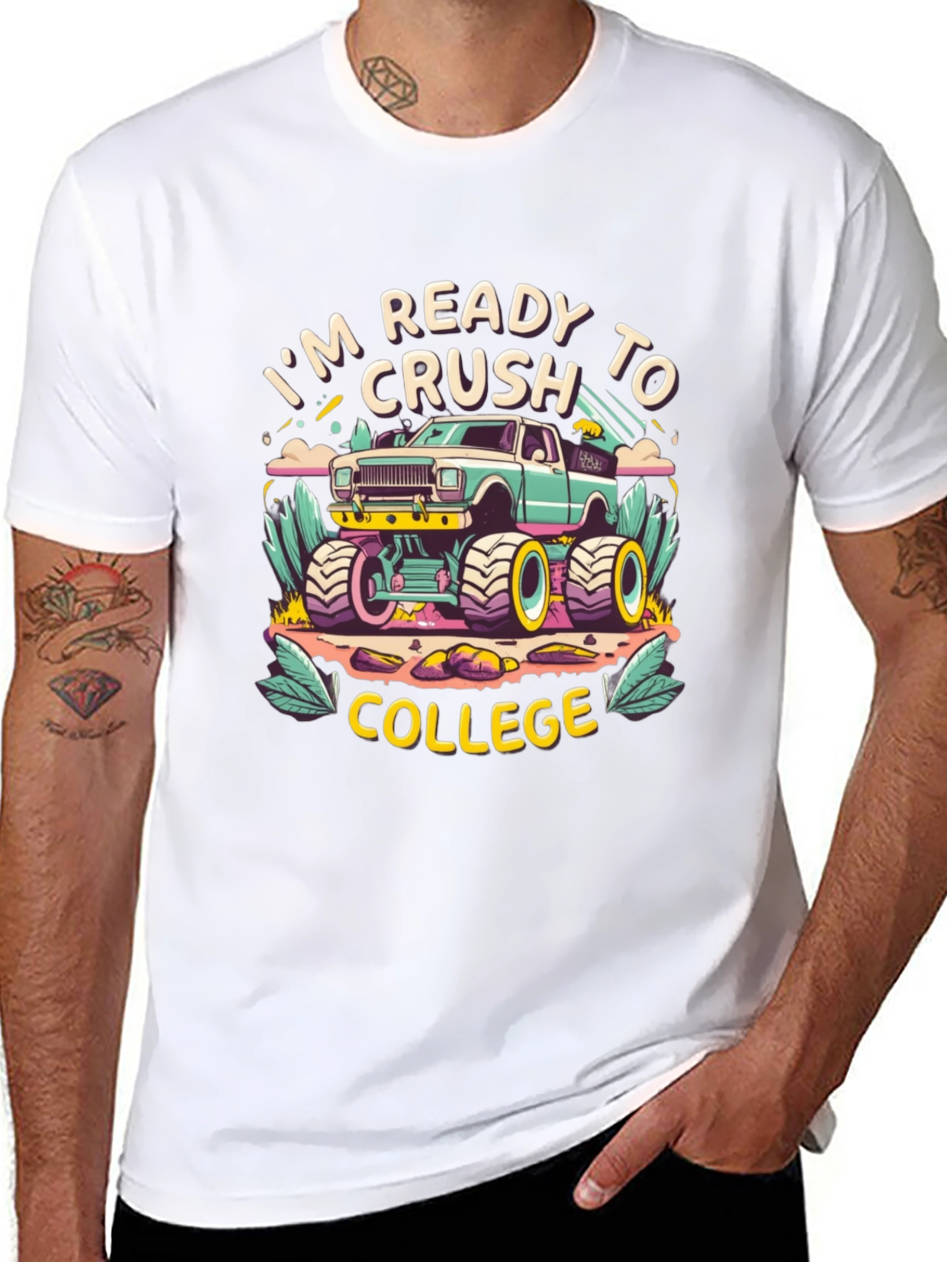 Ready to Crush College Monster Truck T-Shirt