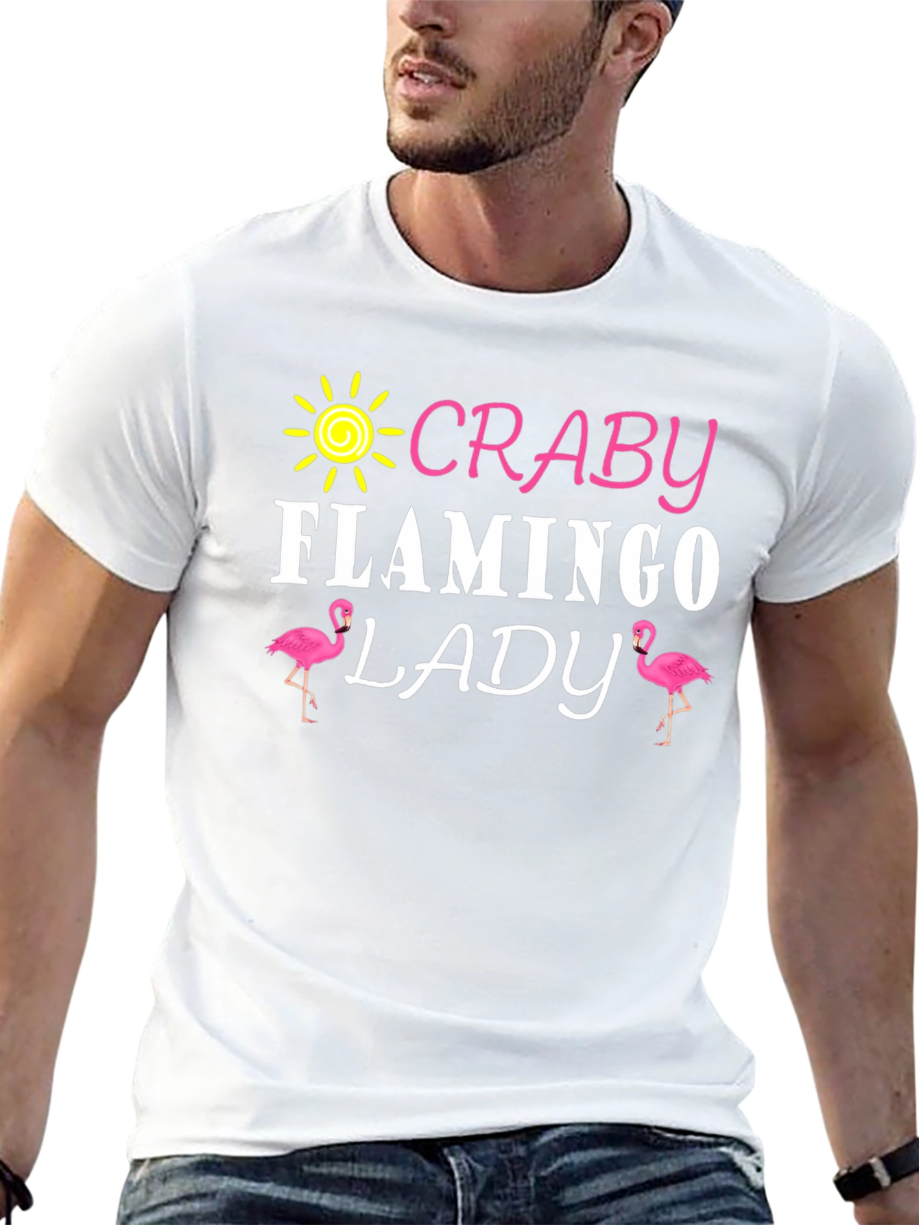 Craby Flamingo Lady Graphic T-Shirt