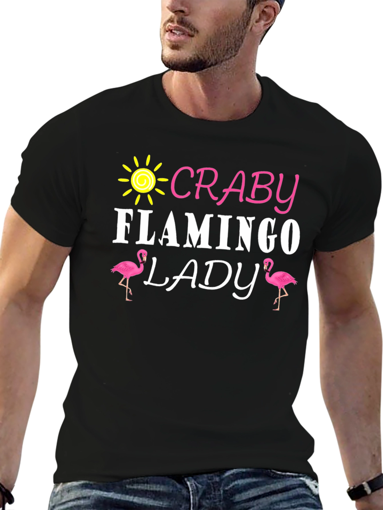 Craby Flamingo Lady Graphic T-Shirt