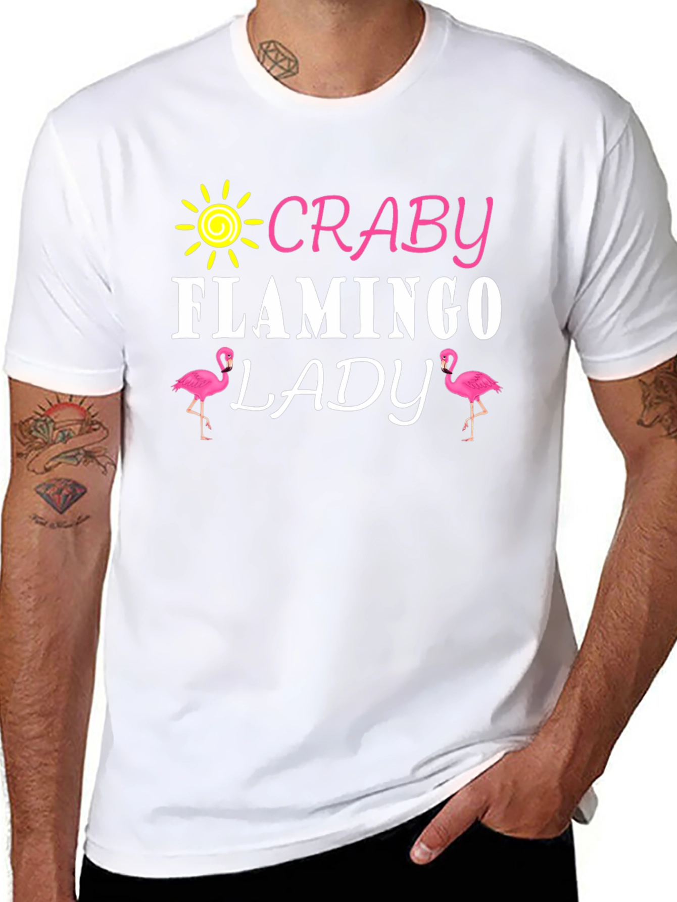 Craby Flamingo Lady Graphic T-Shirt