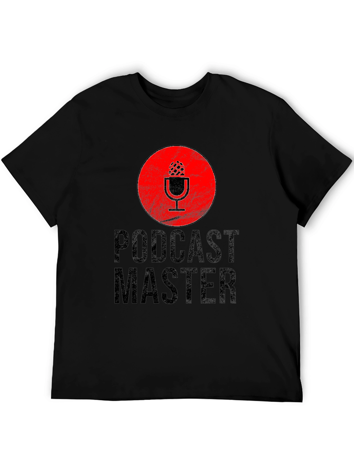 Podcast Master Black Graphic T-Shirt