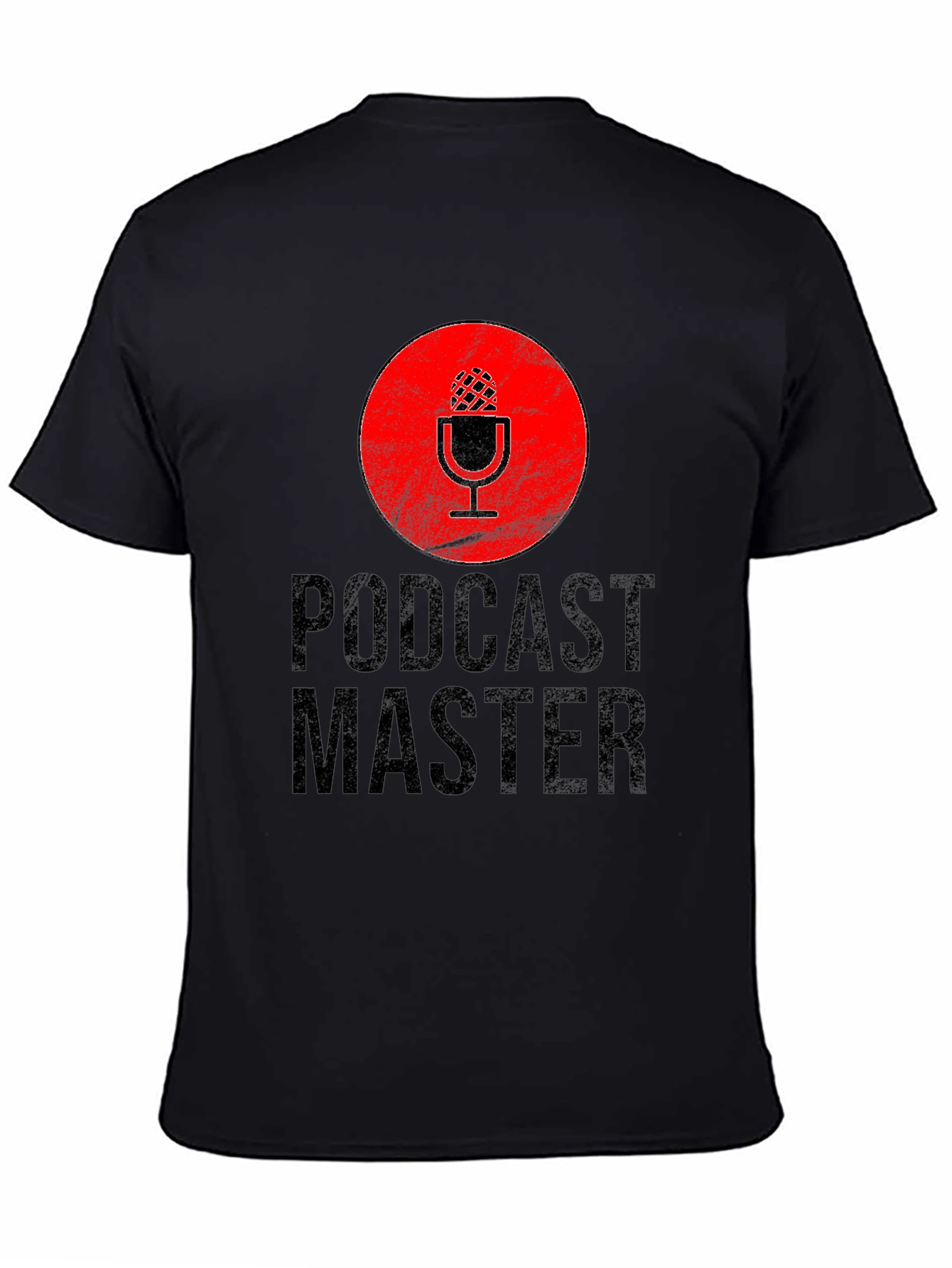 Podcast Master Black Graphic T-Shirt