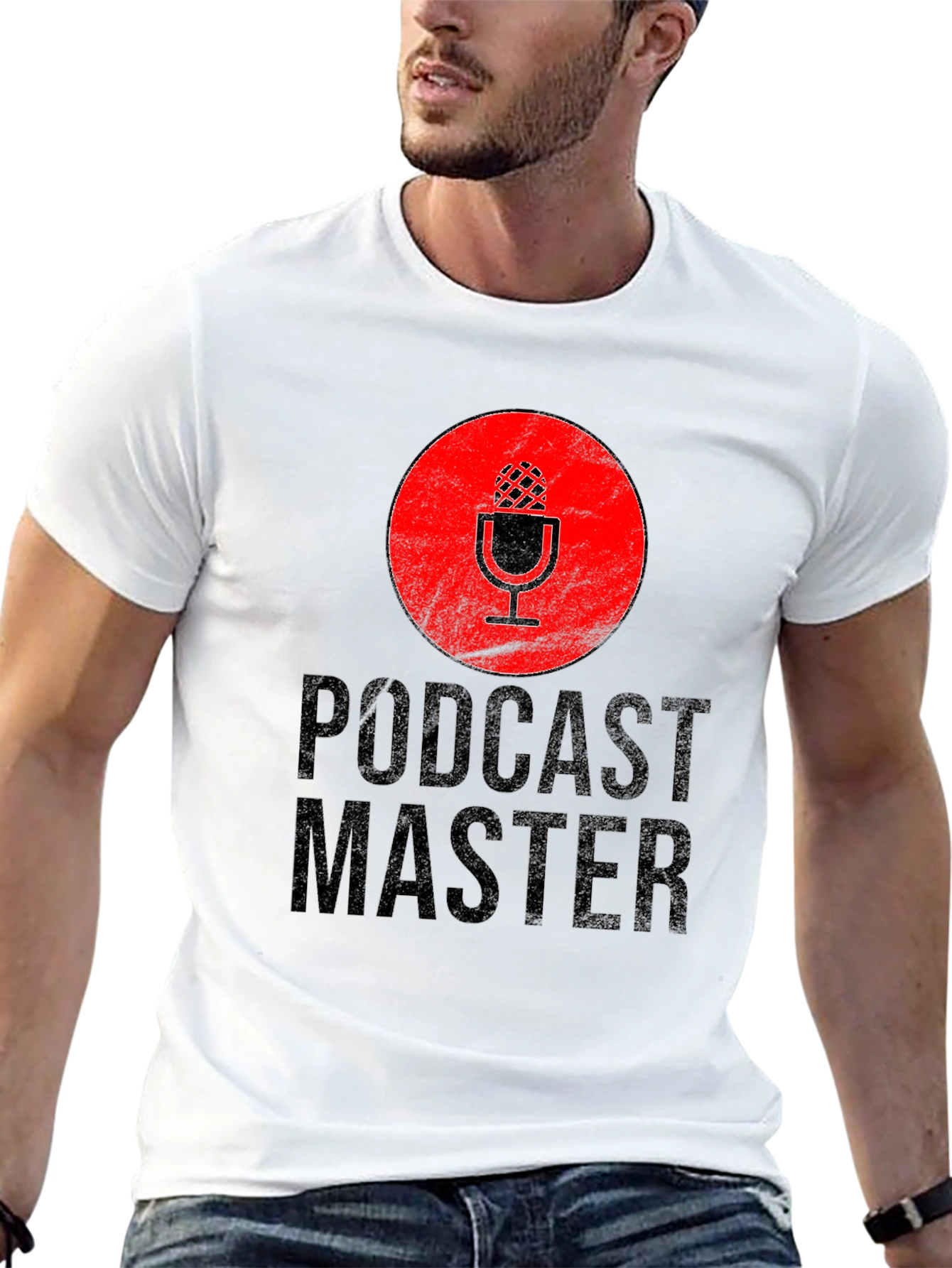 Podcast Master Black Graphic T-Shirt