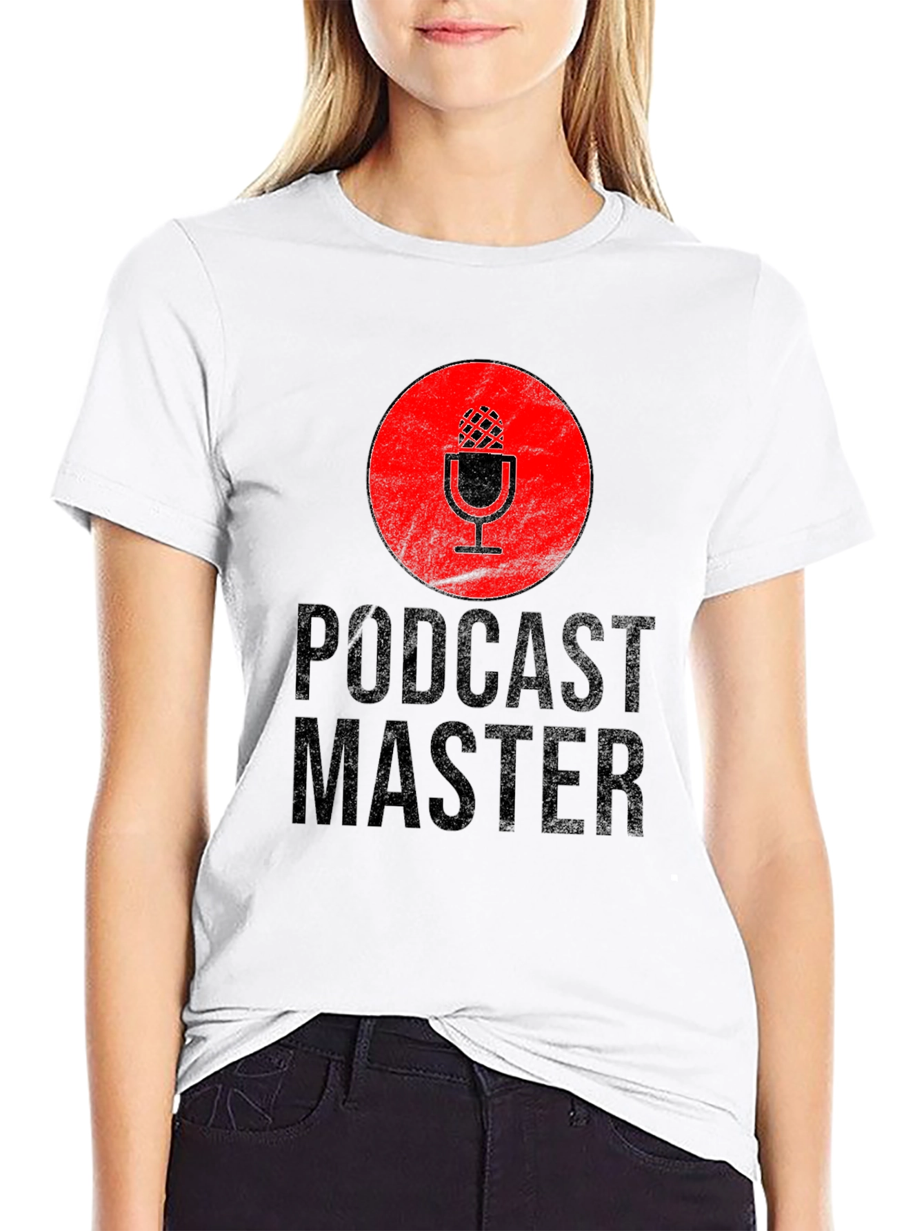 Podcast Master Black Graphic T-Shirt