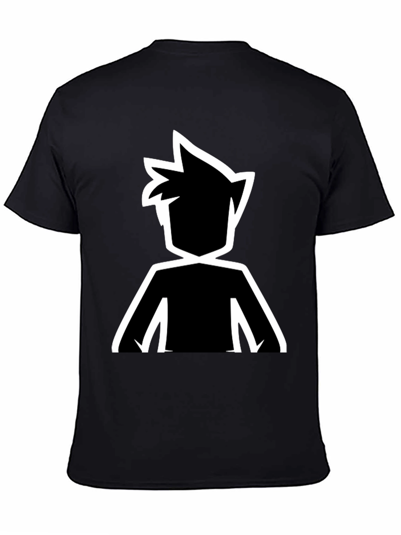 Stylized Silhouette Graphic Tee - Black