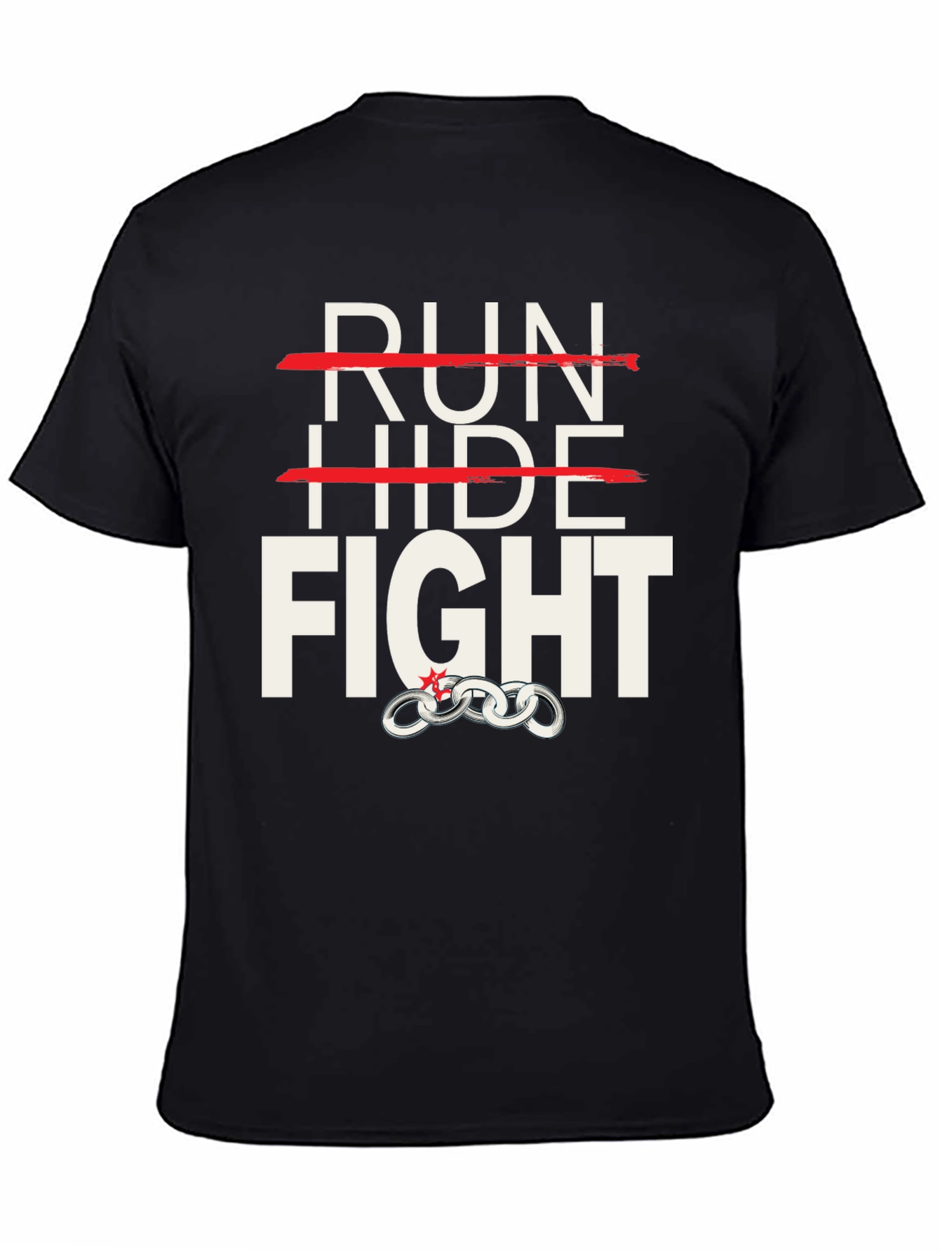 Run Hide Fight Graphic T-Shirt