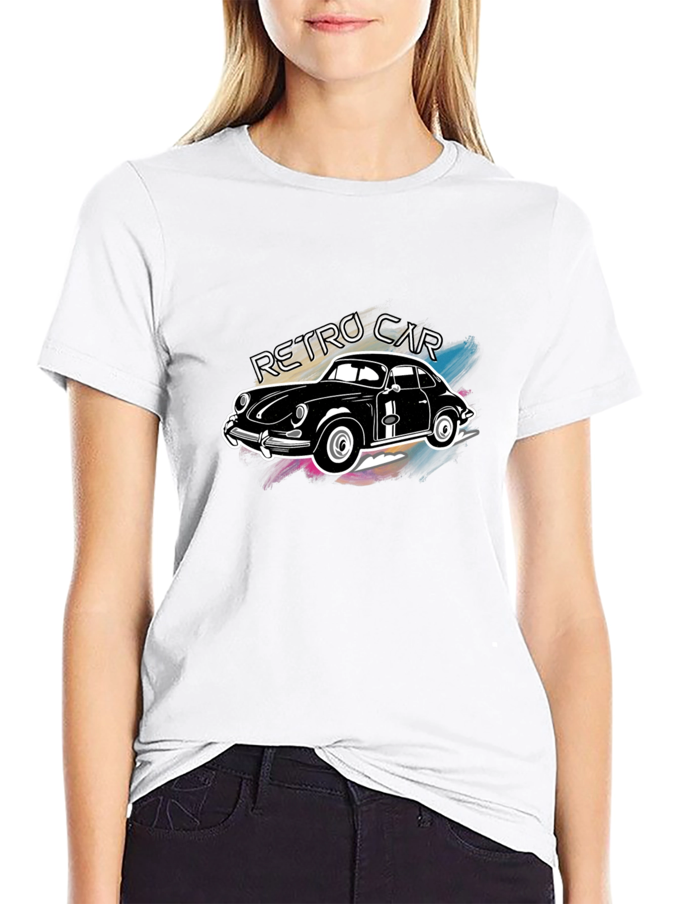 Retro Car Graphic T-Shirt - Classic Automotive Design