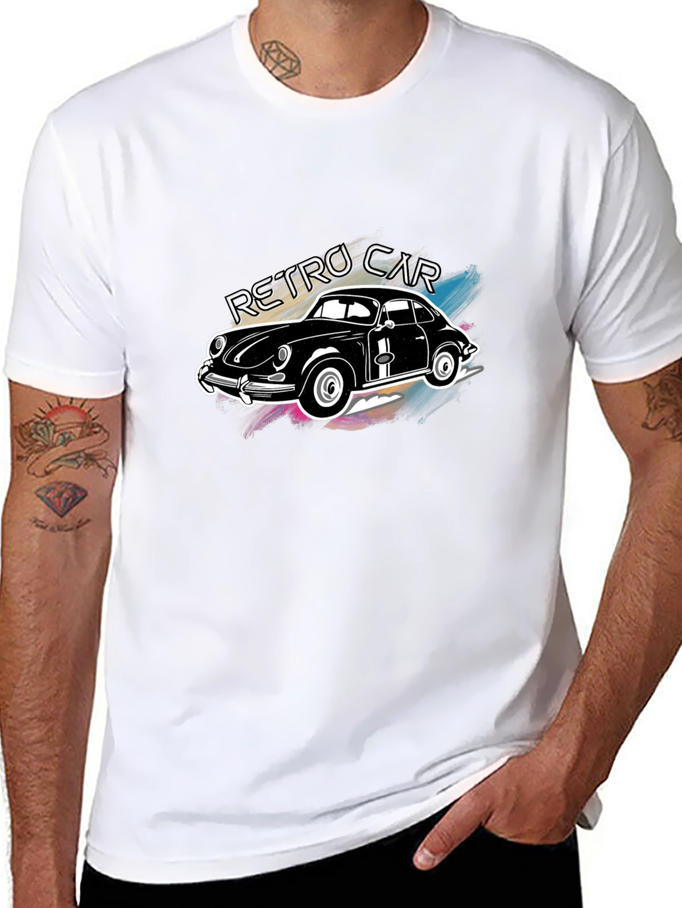 Retro Car Graphic T-Shirt - Classic Automotive Design