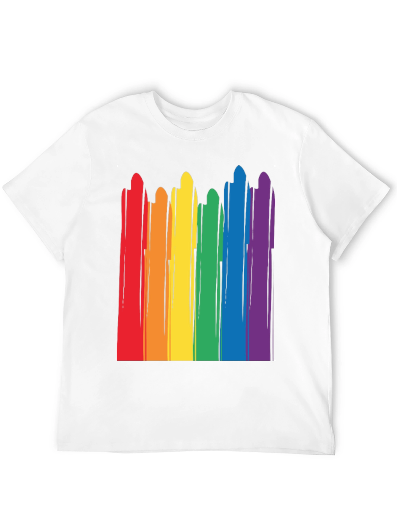 Rainbow Stripe Graphic Tee - Pride Month