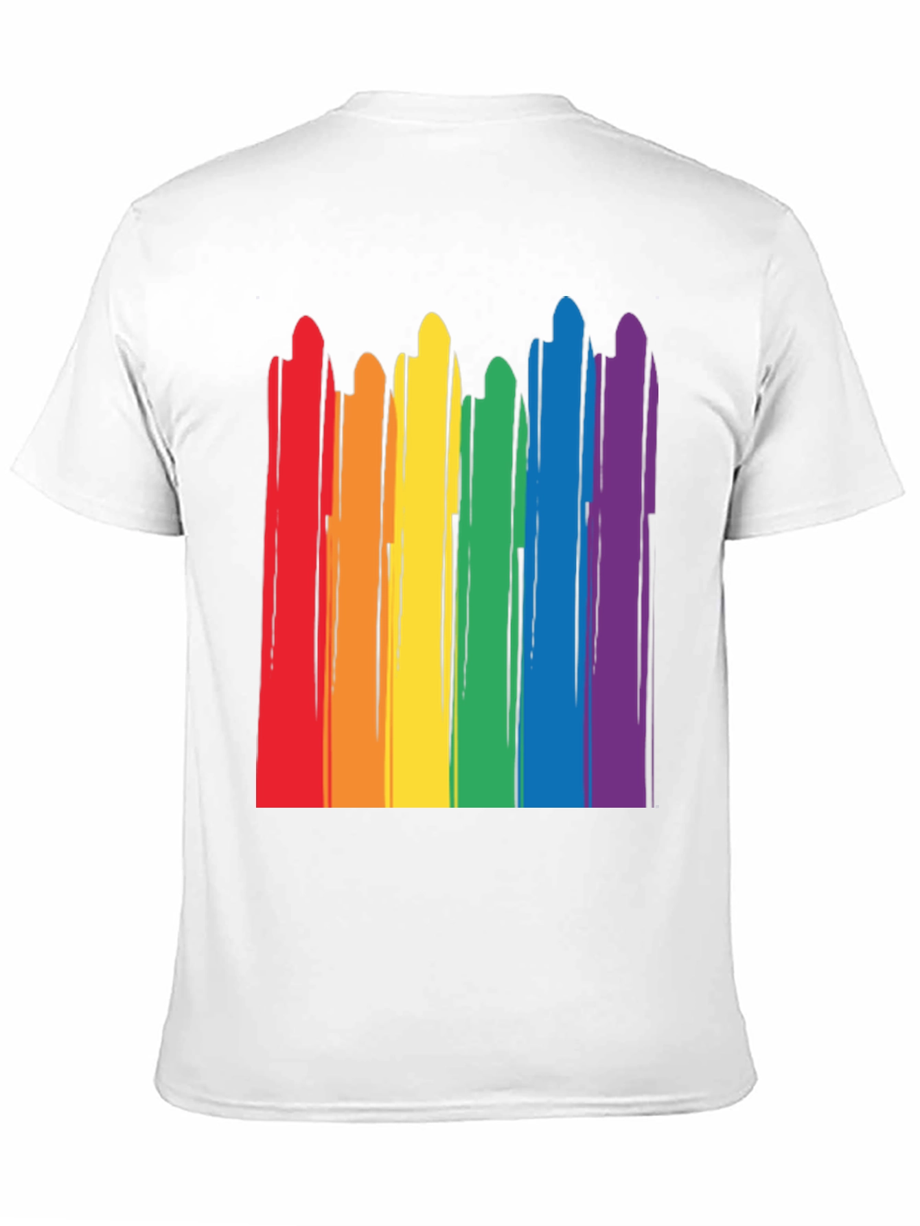 Rainbow Stripe Graphic Tee - Pride Month