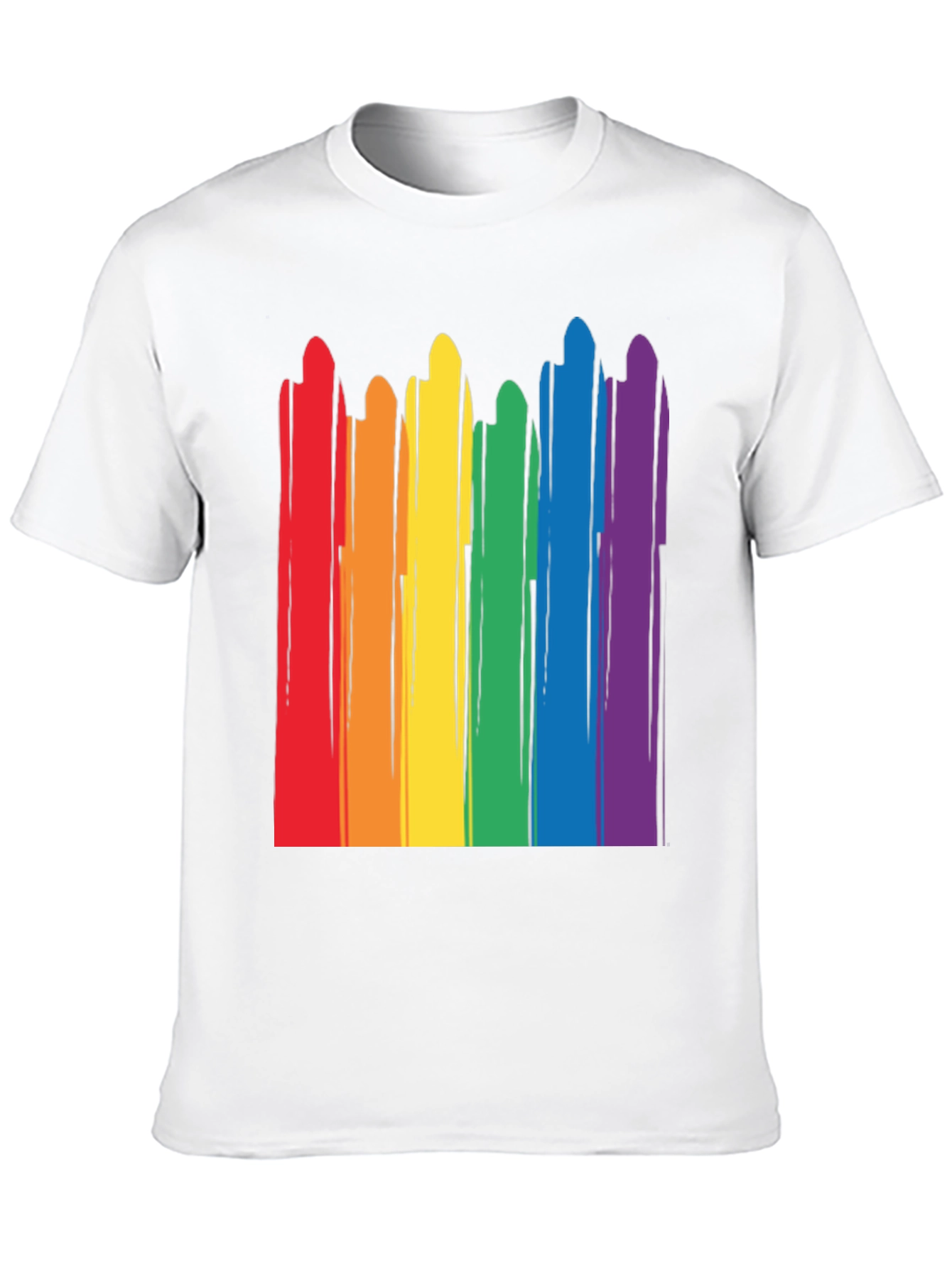 Rainbow Stripe Graphic Tee - Pride Month