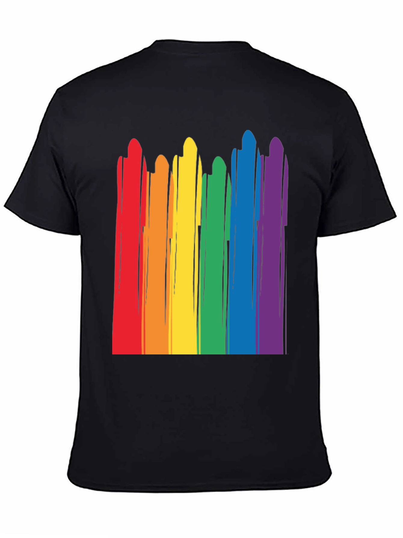 Rainbow Stripe Graphic Tee - Pride Month