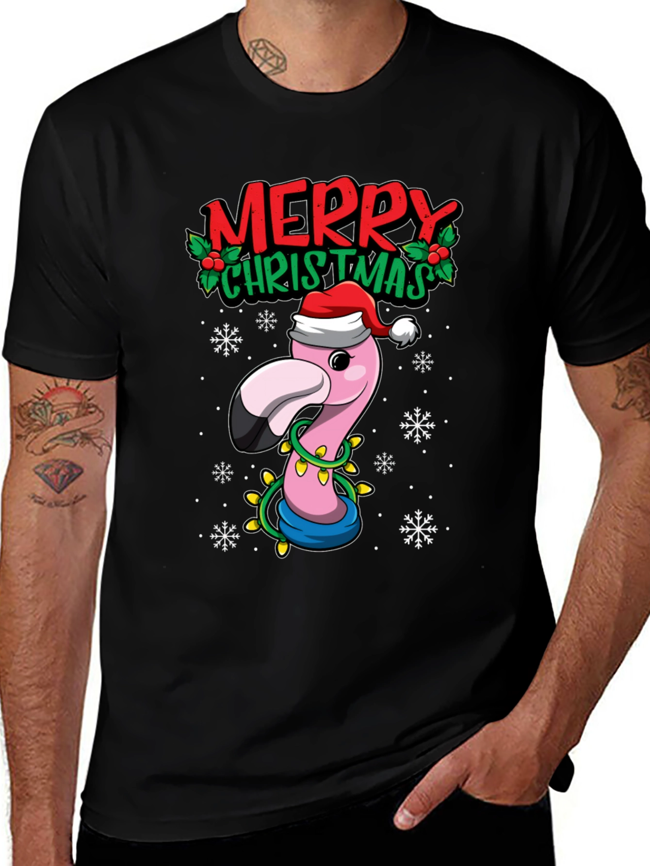 Christmas Flamingo T-Shirt: Festive Holiday Tee