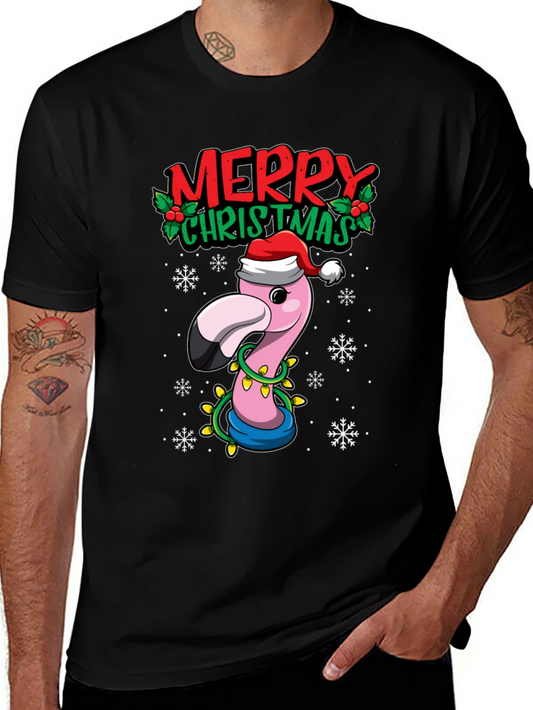 Christmas Flamingo T-Shirt: Festive Holiday Tee