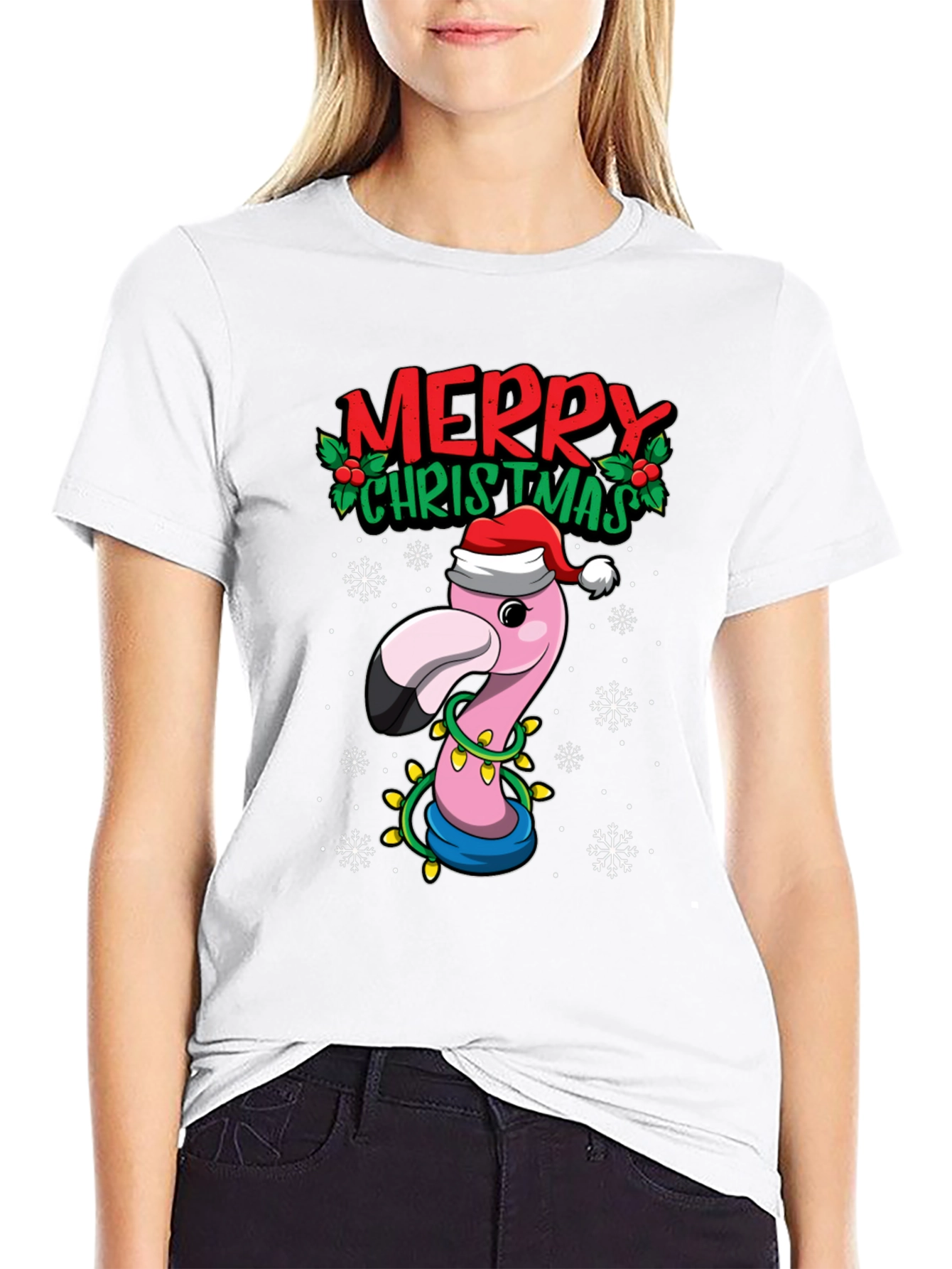 Christmas Flamingo T-Shirt: Festive Holiday Tee
