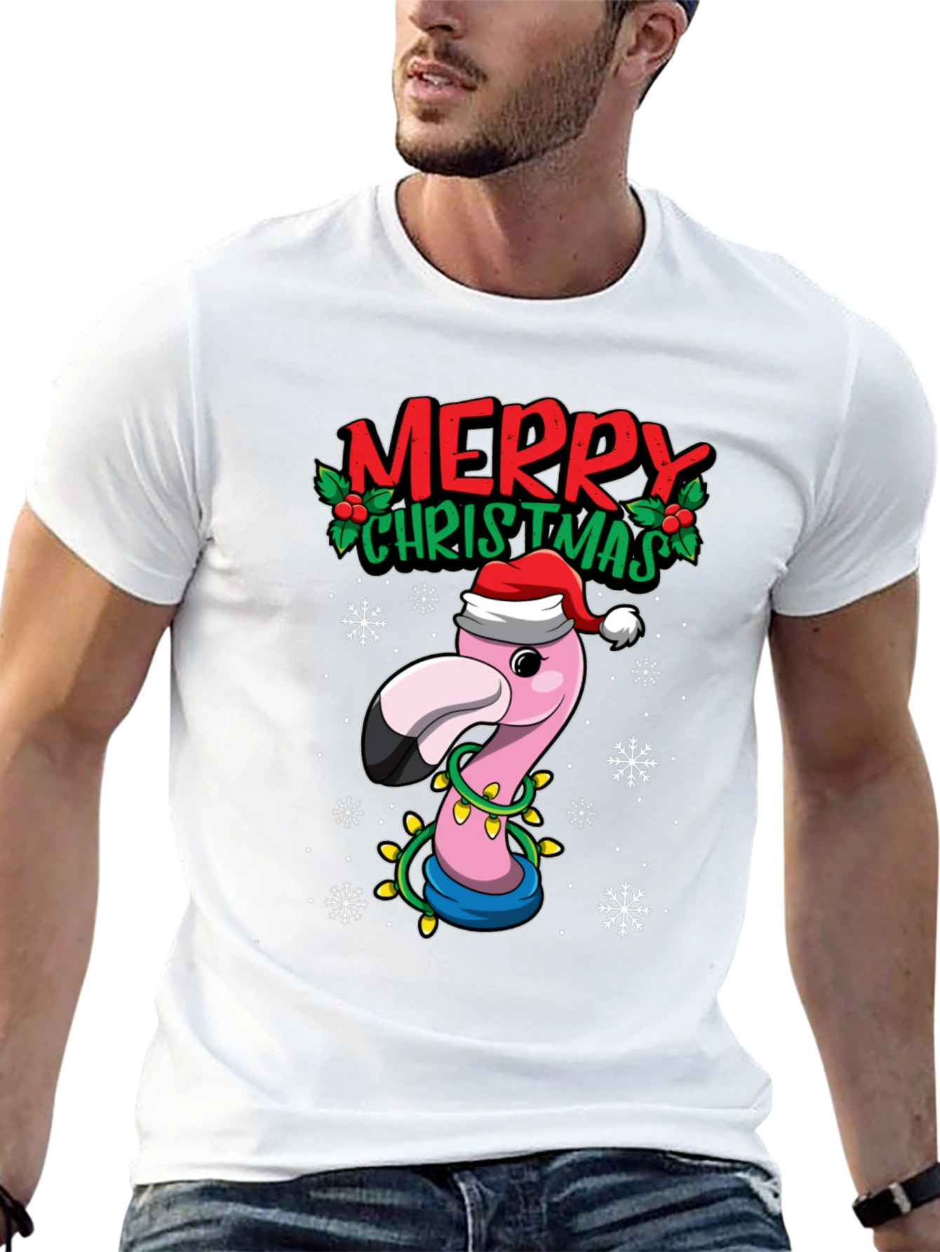 Christmas Flamingo T-Shirt: Festive Holiday Tee