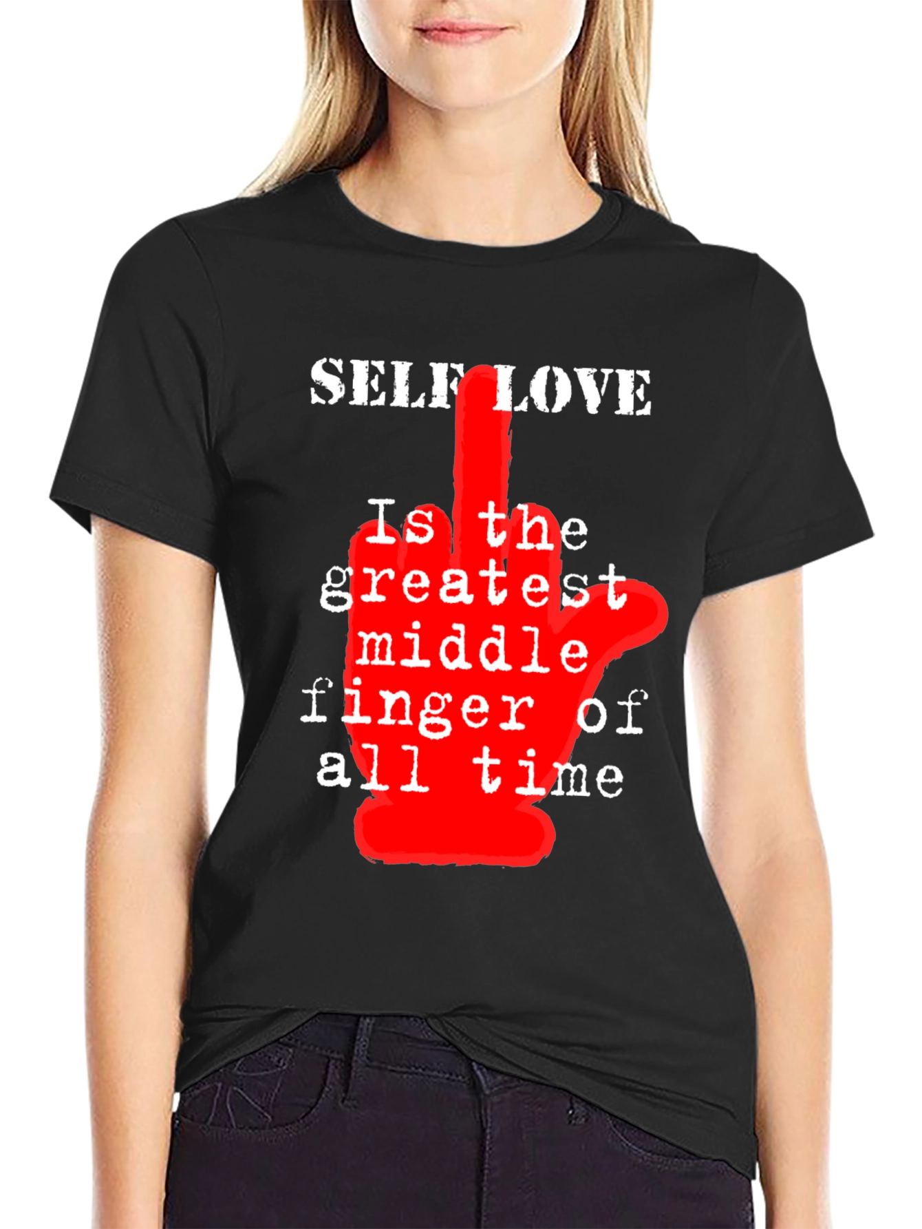 Self Love T-Shirt - Middle Finger Graphic Tee