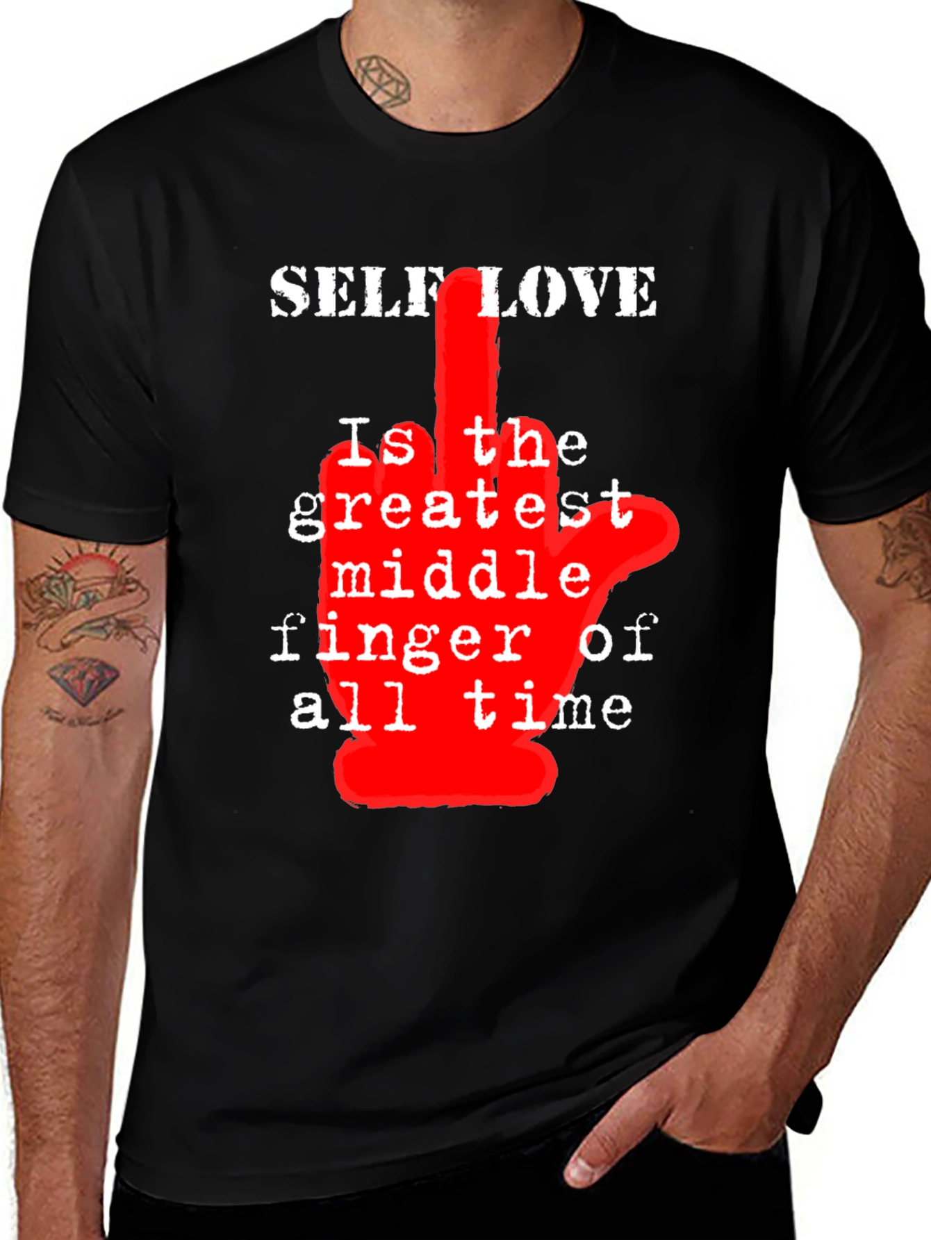 Self Love T-Shirt - Middle Finger Graphic Tee