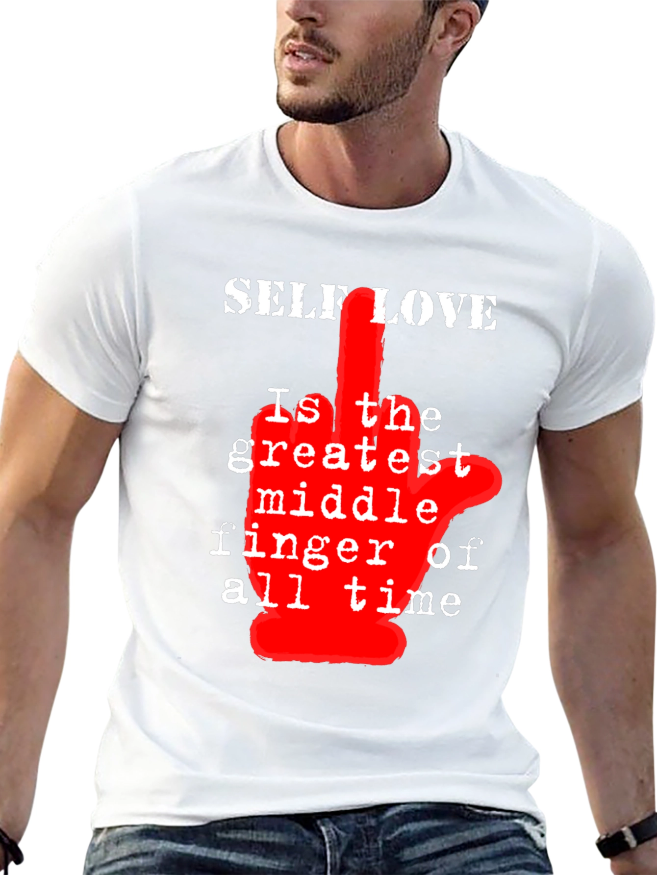 Self Love T-Shirt - Middle Finger Graphic Tee