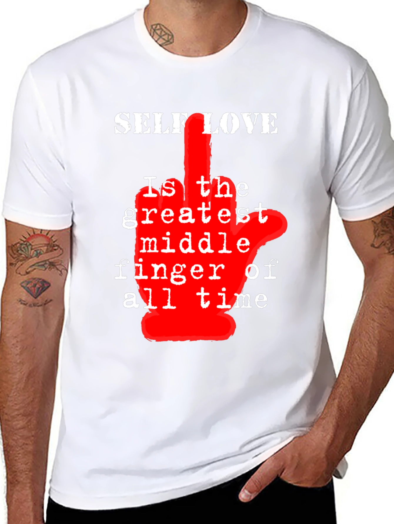 Self Love T-Shirt - Middle Finger Graphic Tee