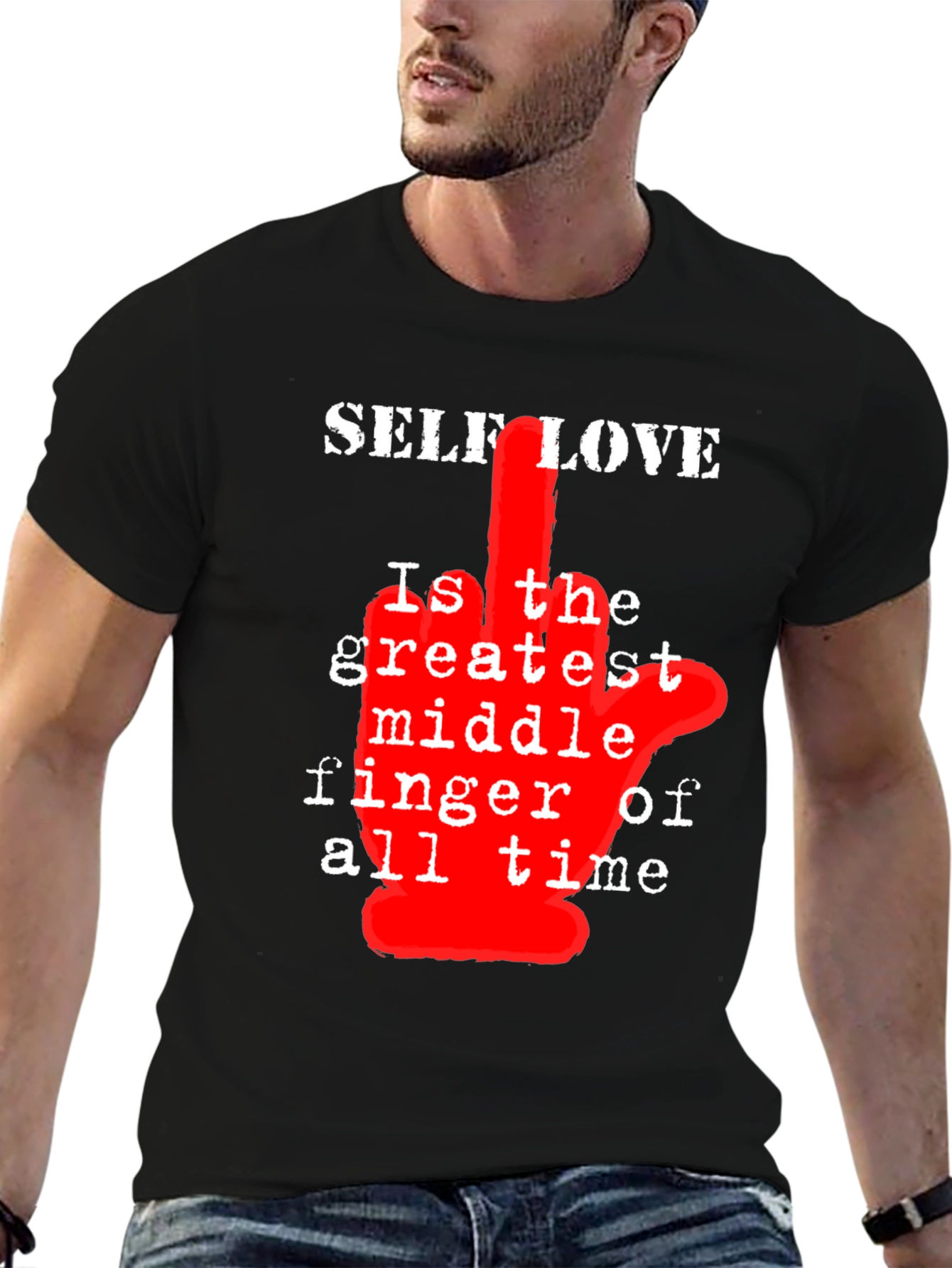 Self Love T-Shirt - Middle Finger Graphic Tee