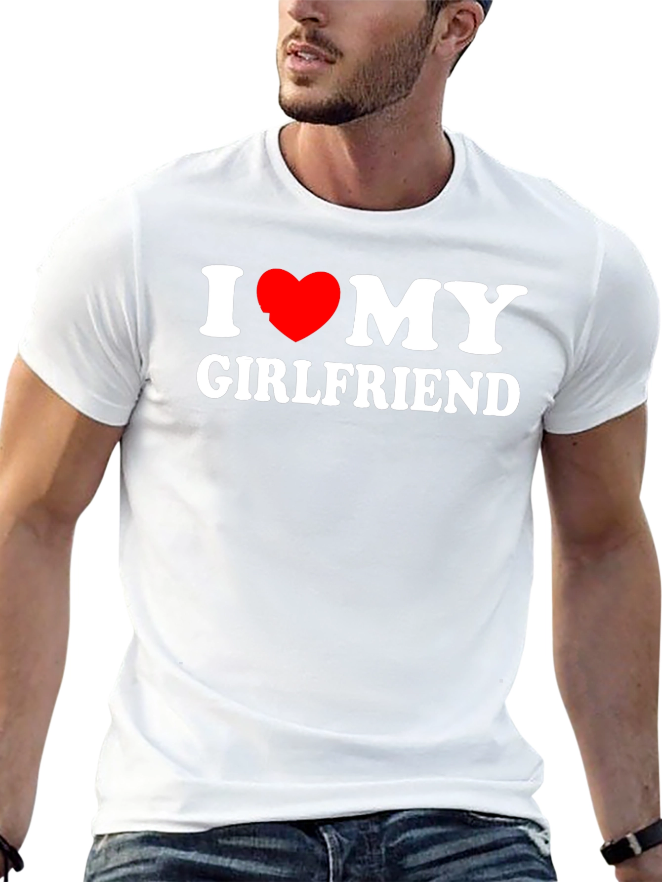 I Heart My Girlfriend Black T-Shirt