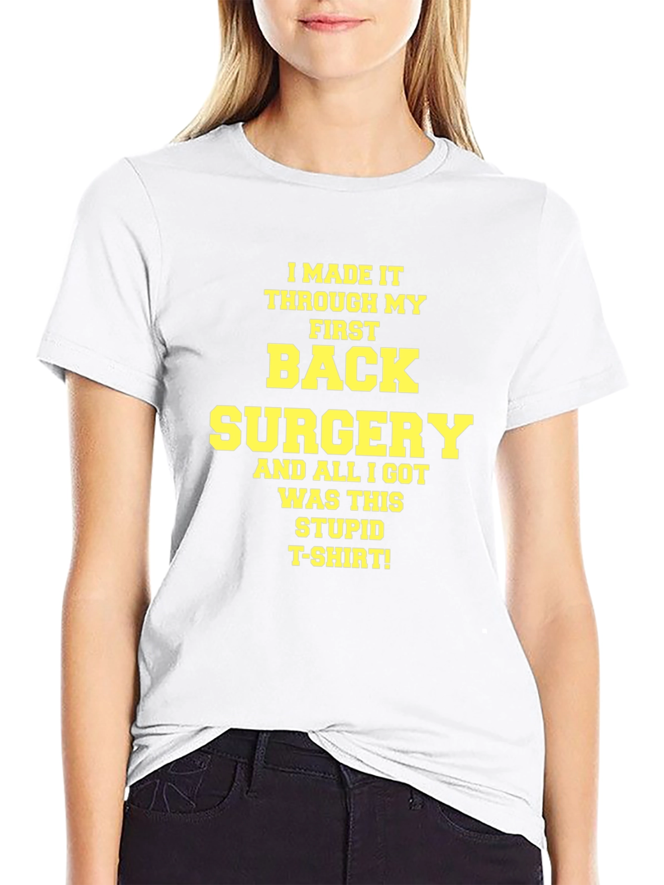 Funny Back Surgery Survivor T-Shirt - Black