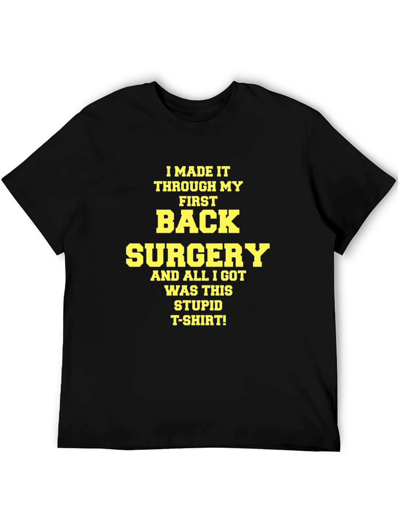 Funny Back Surgery Survivor T-Shirt - Black