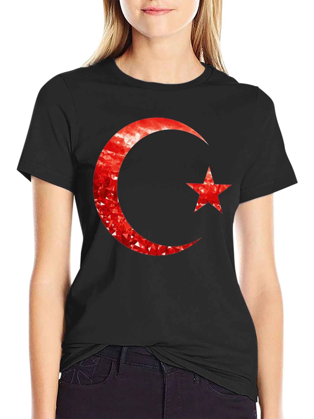Crescent Moon & Star Graphic Tee