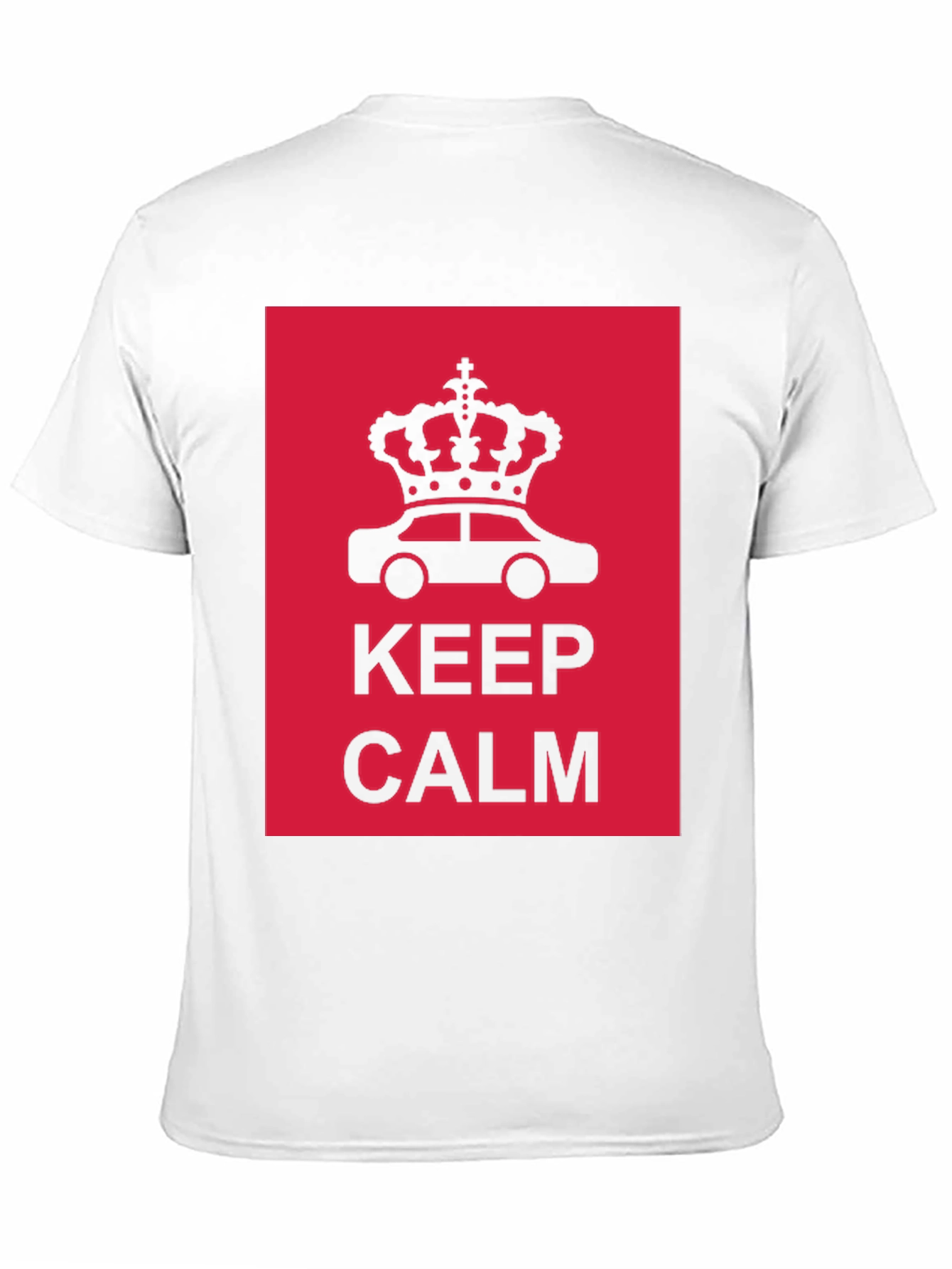 Keep Calm Crown Car Black Graphic T-Shirt