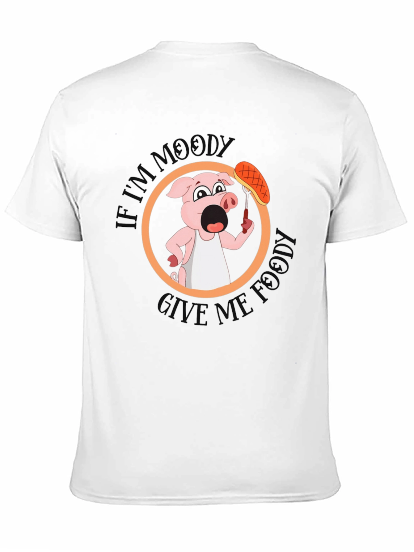 Moody Foodie Pig T-Shirt - Funny Food Lover Tee