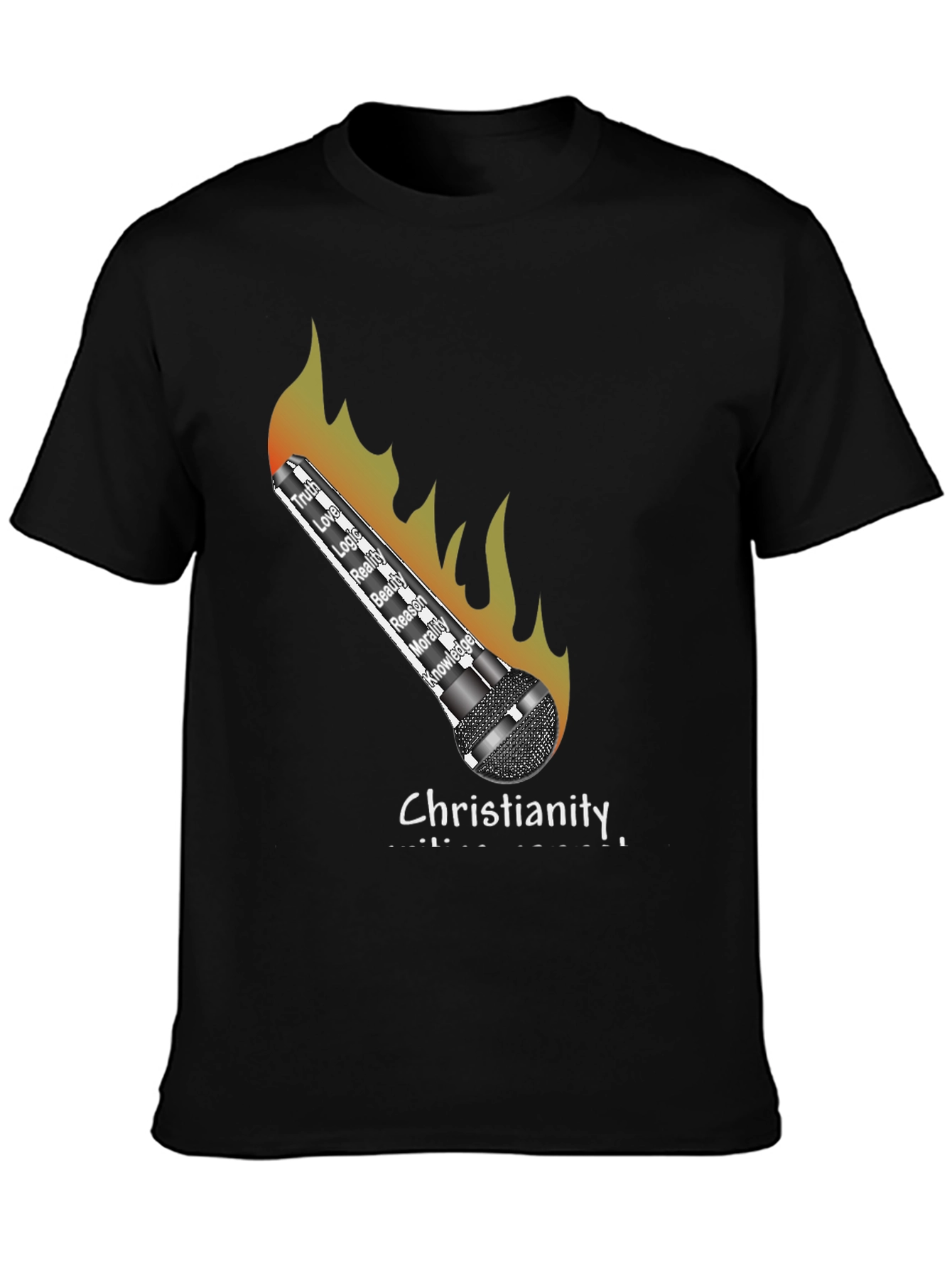 Christianity Flames T-Shirt - Truth Love Knowledge