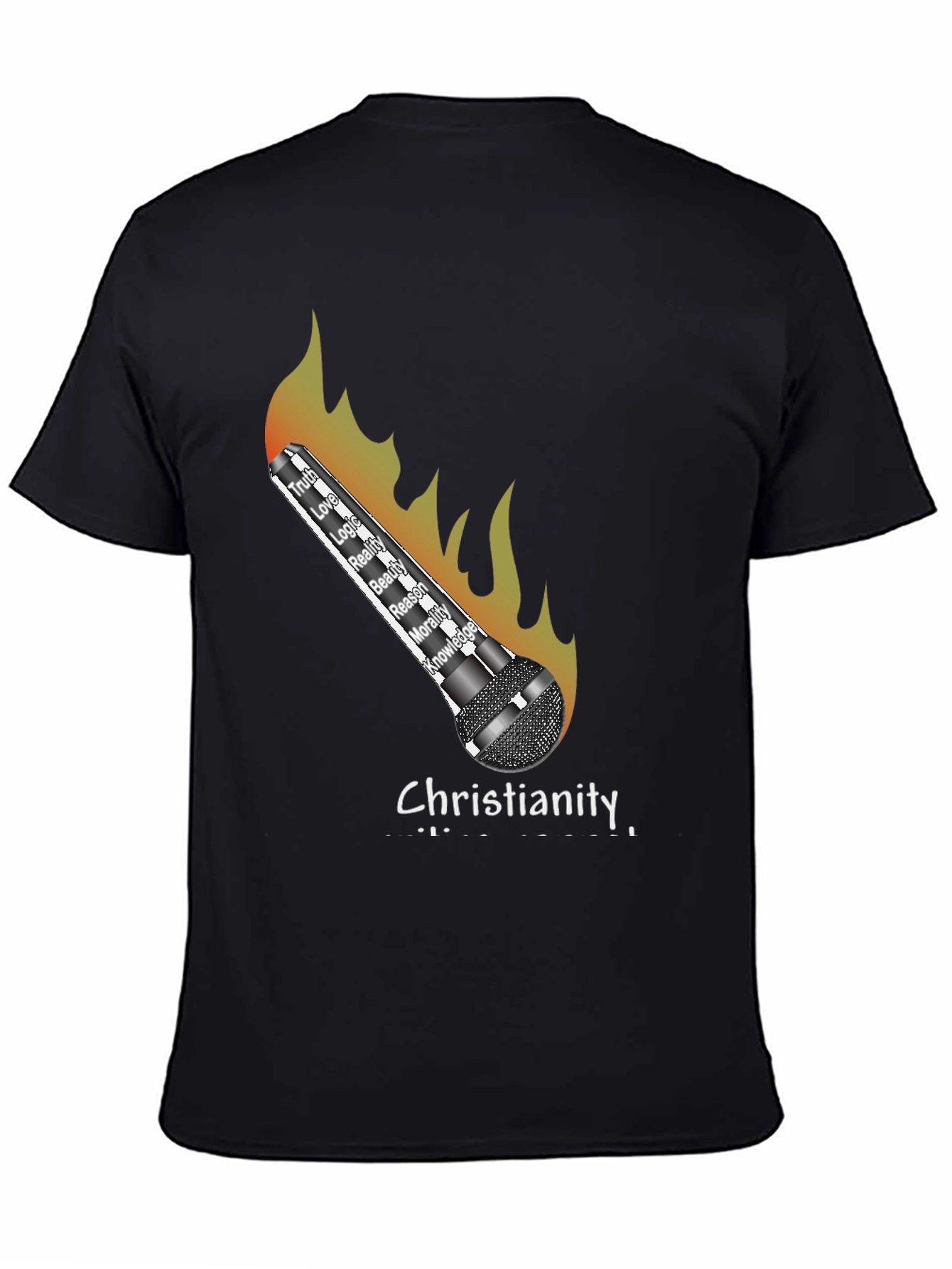 Christianity Flames T-Shirt - Truth Love Knowledge