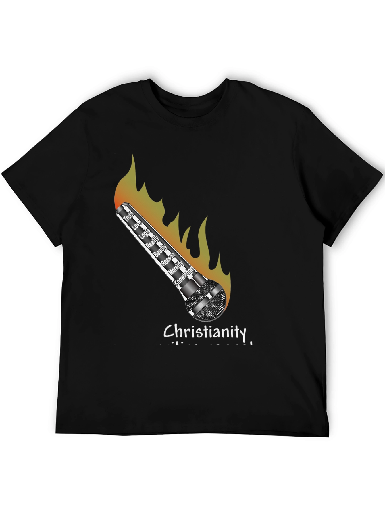 Christianity Flames T-Shirt - Truth Love Knowledge