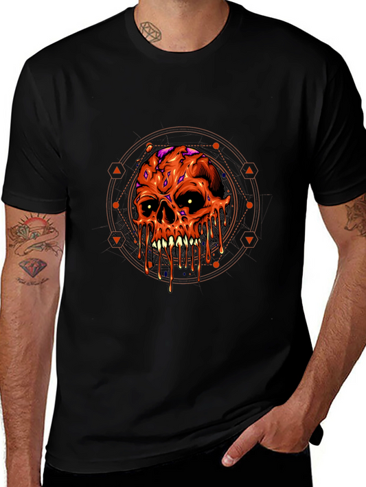 Melting Skull Graphic Tee - Halloween Ready