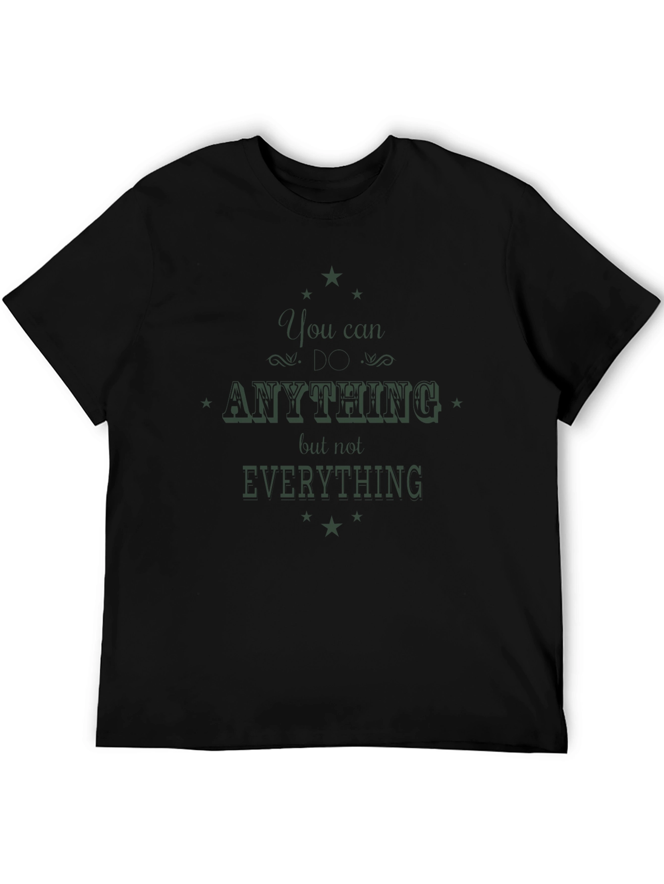 Inspirational Black T-Shirt - You Can Do Anything
